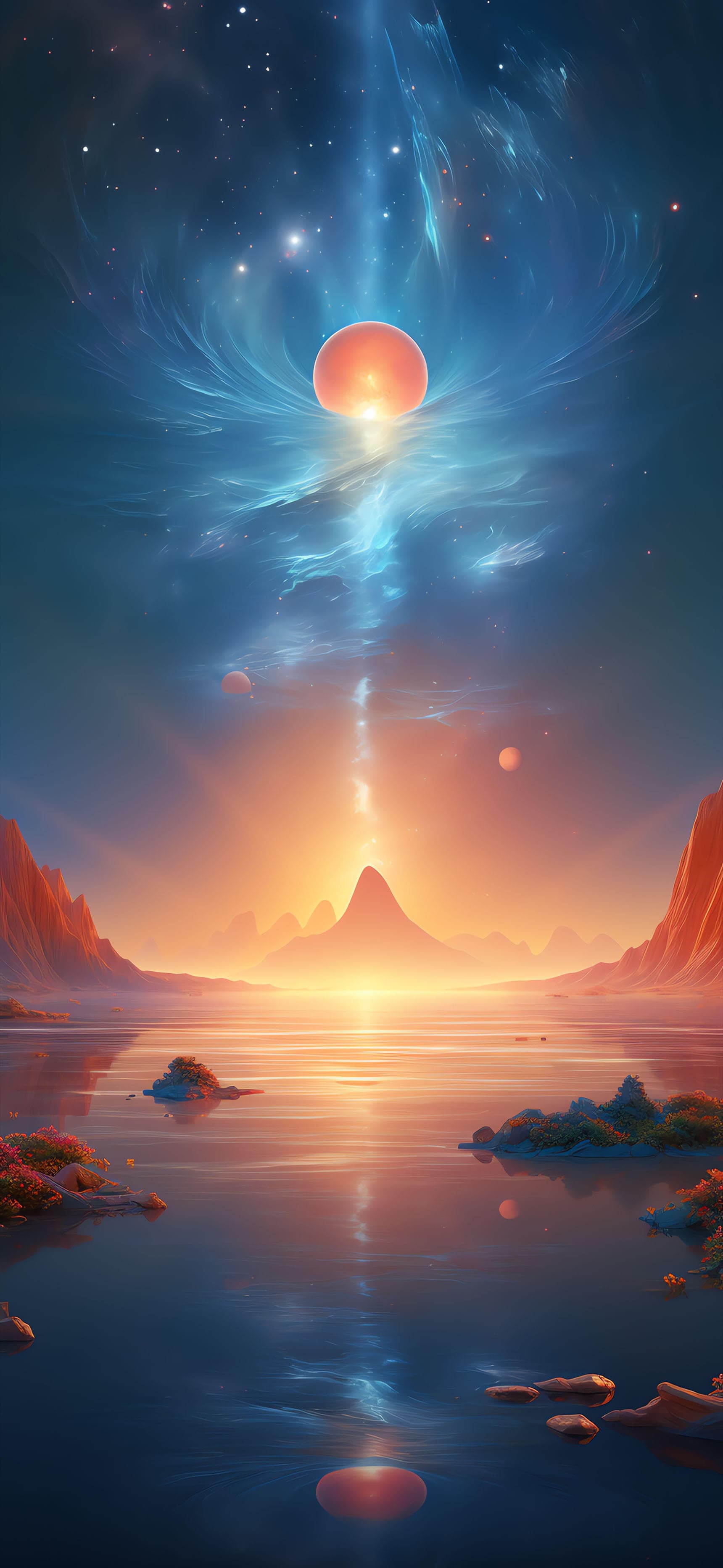 Celestial Reflection - free phone wallpaper