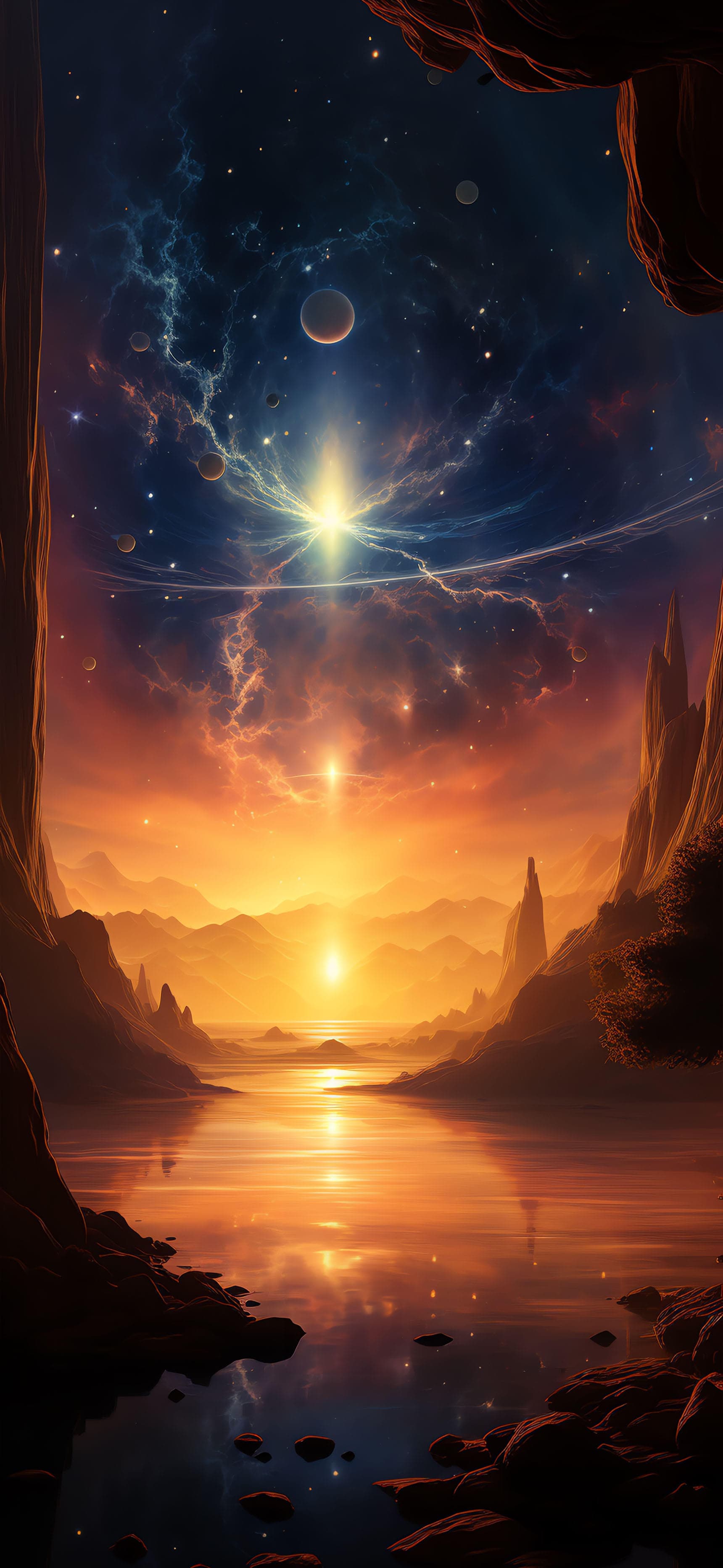 Celestial River View - free phone wallpaper