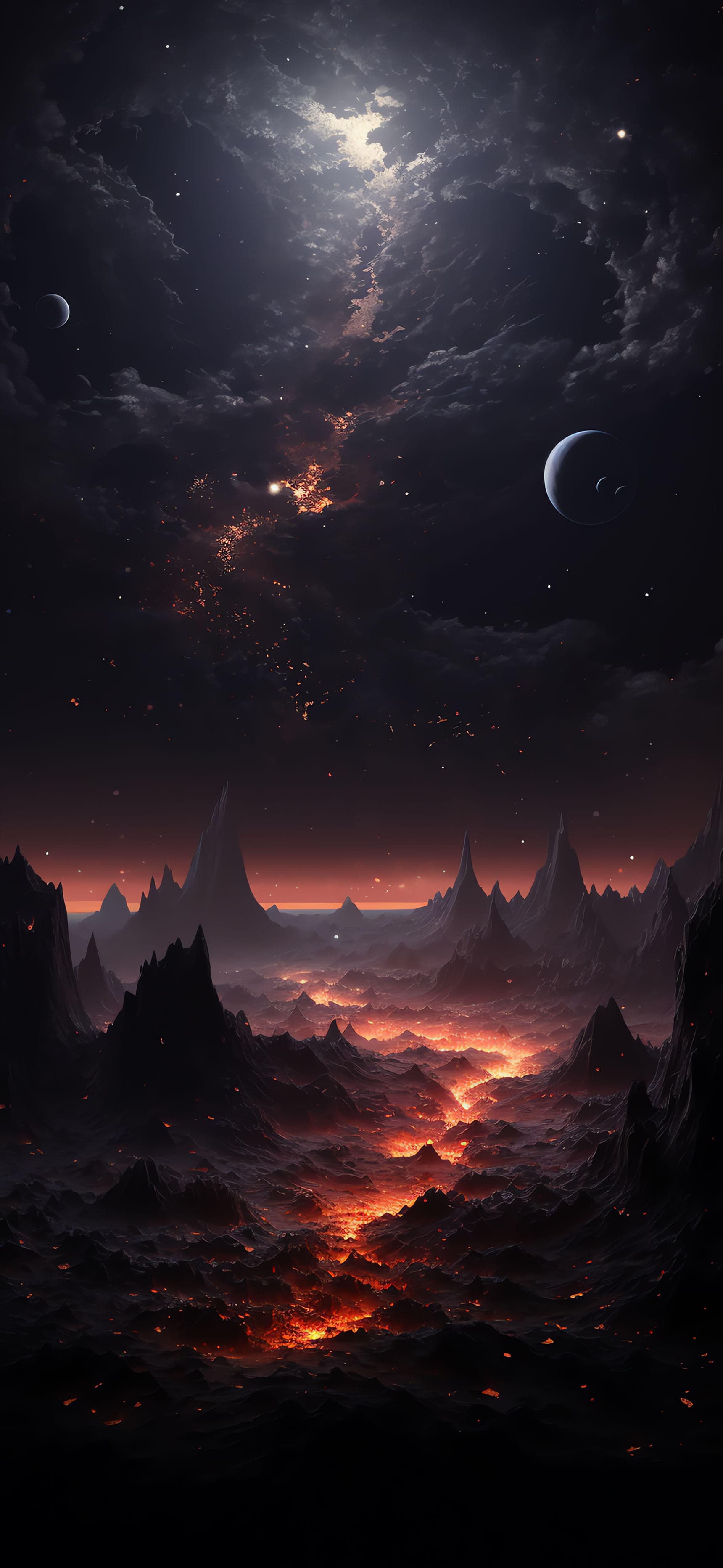 Infernal Planetscape - free phone wallpaper