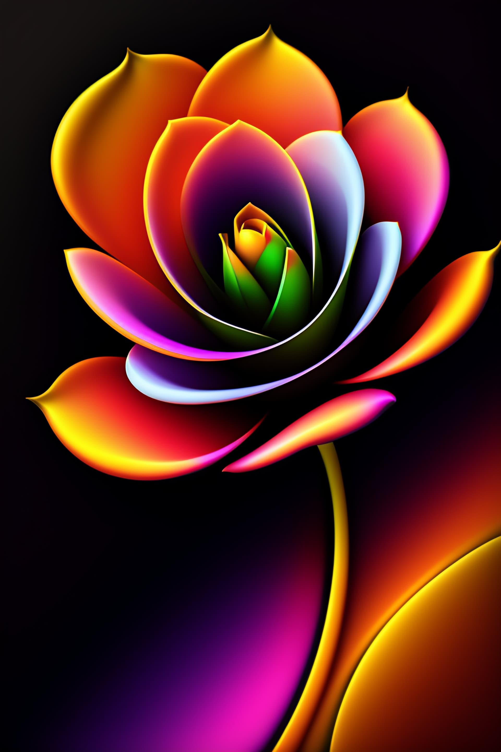 Abstract Floral Bloom - free phone wallpaper