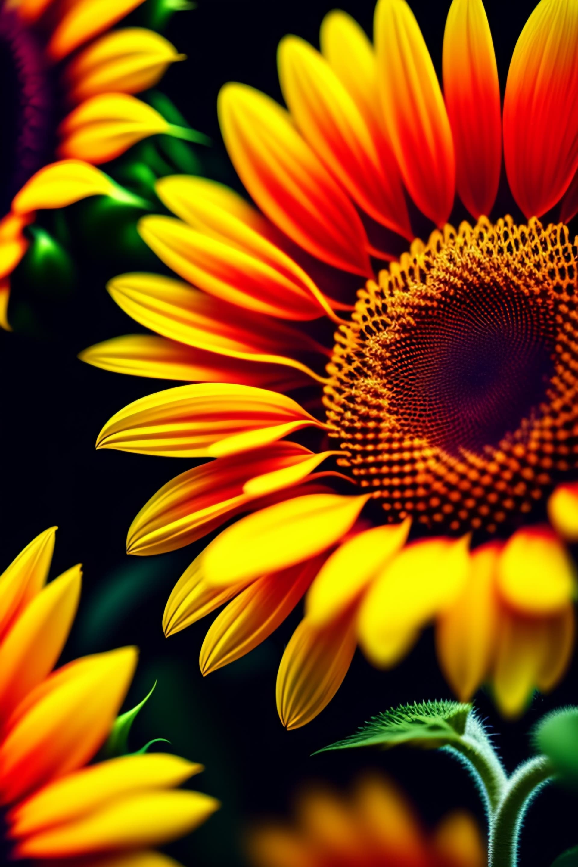 Sunflower Close-Up - free phone wallpaper