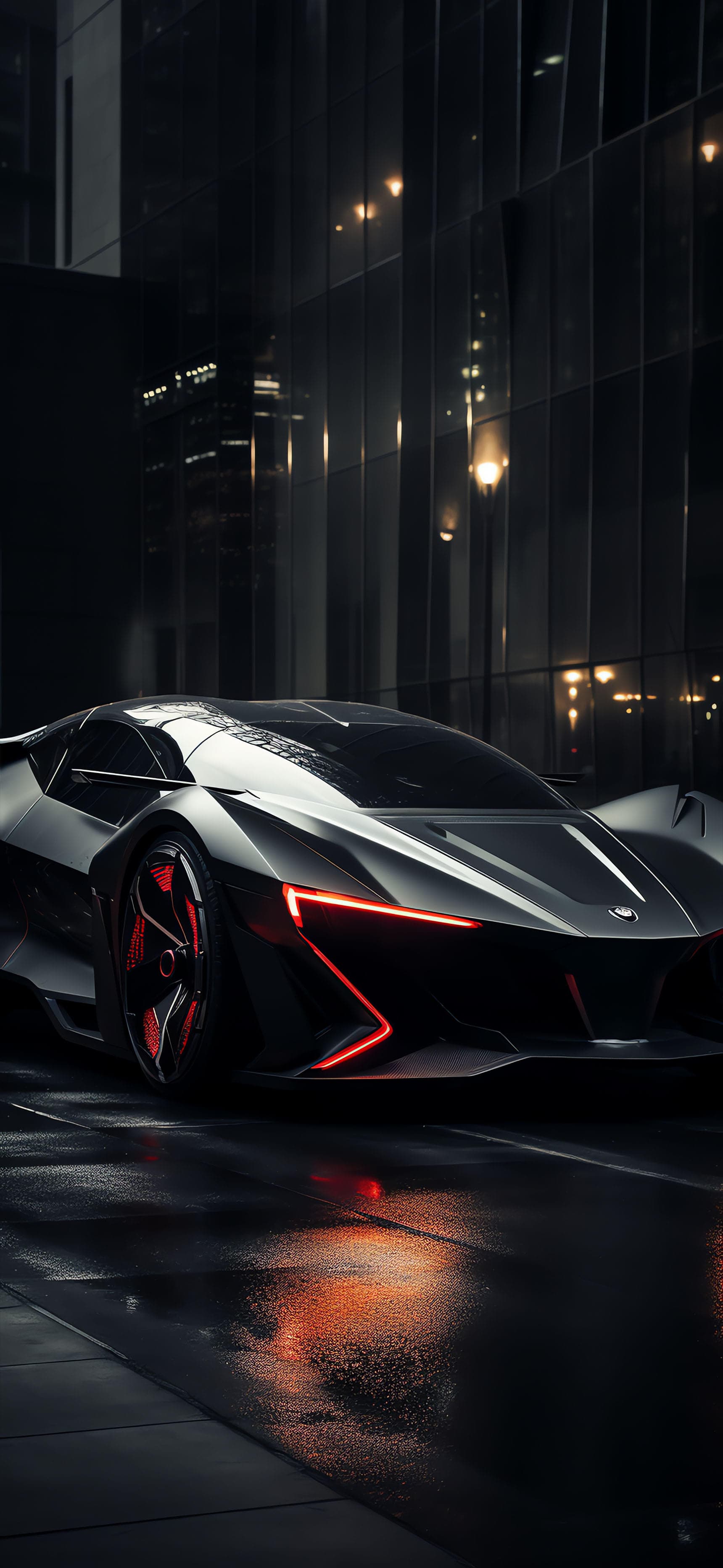 Sleek Black Racer - free phone wallpaper