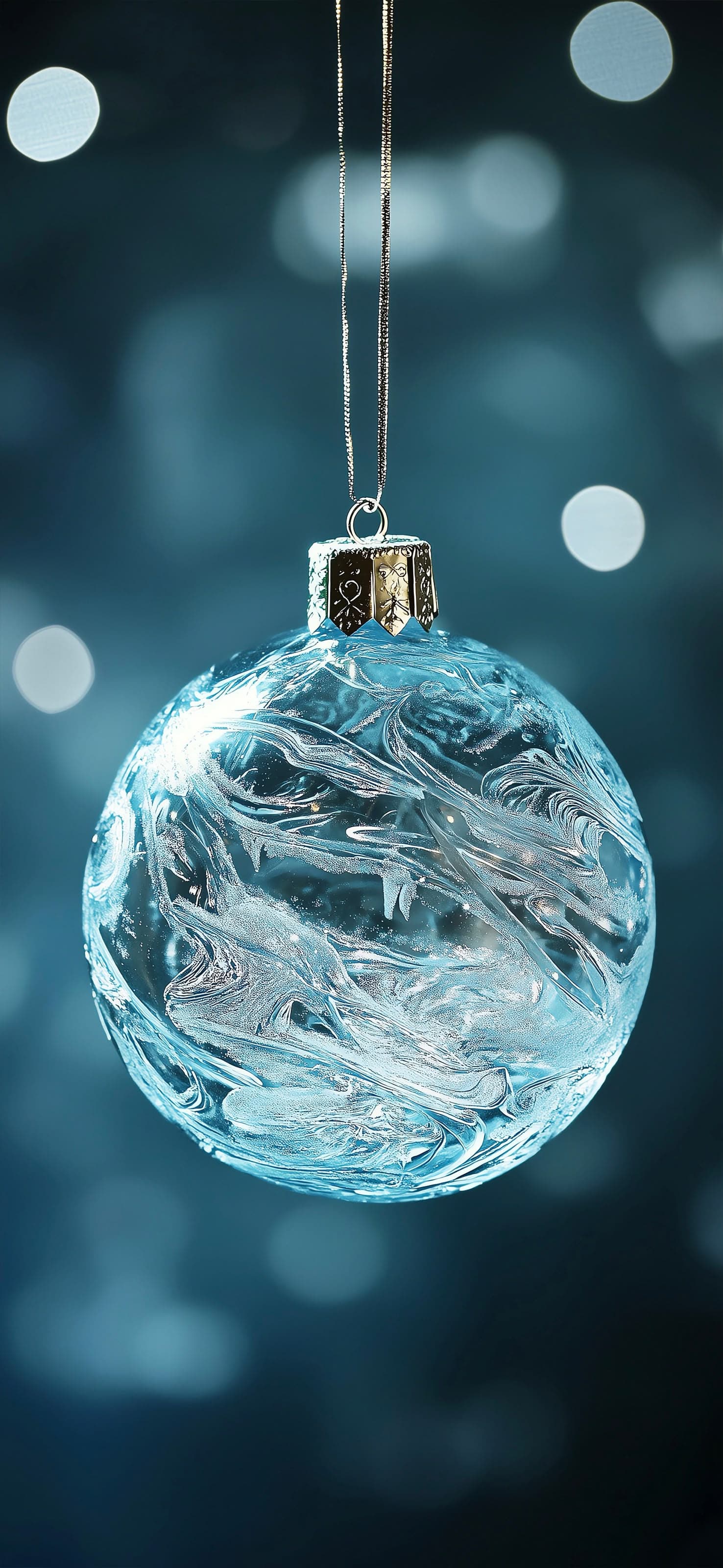 Icy Ornament Glow - free phone wallpaper