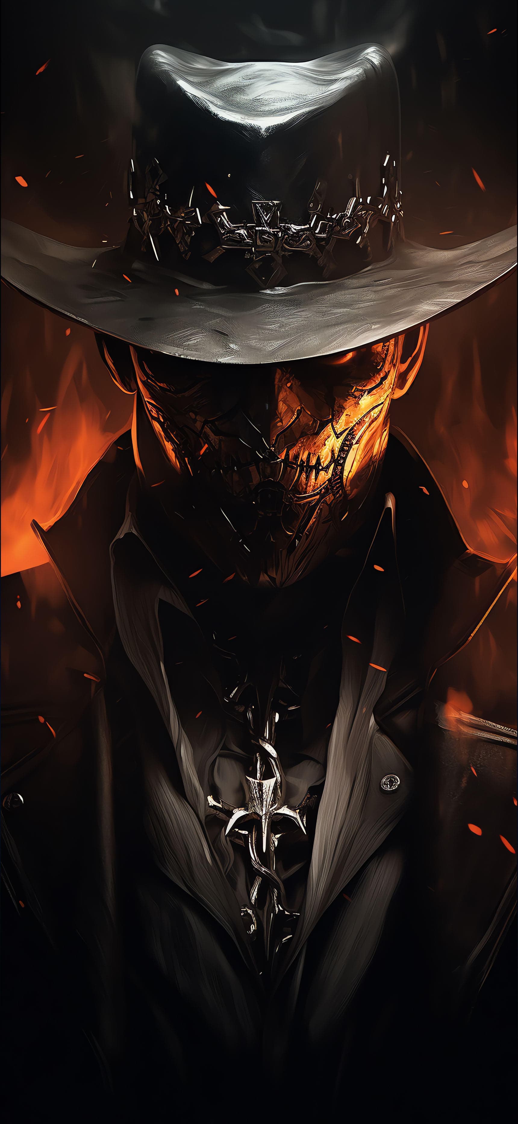 Infernal Gunslinger Portrait - Pro phone wallpaper