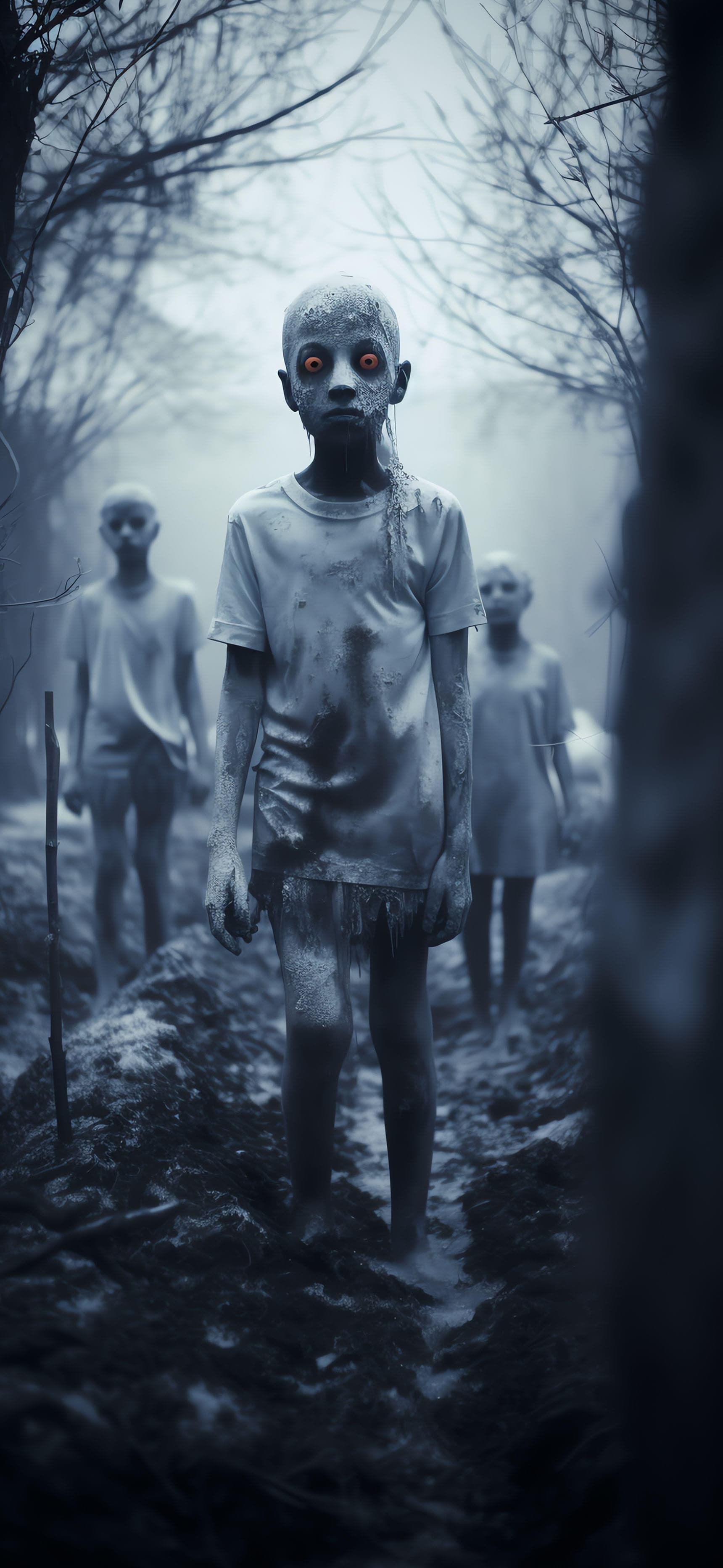 Creepy Zombie Kids - Pro phone wallpaper