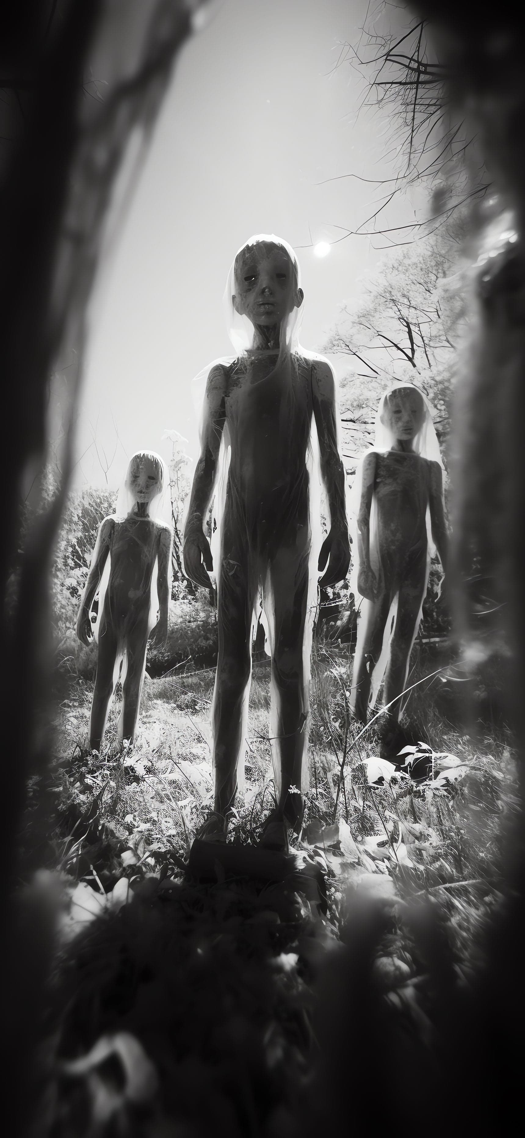 Transparent Ghostly Figures - Pro phone wallpaper