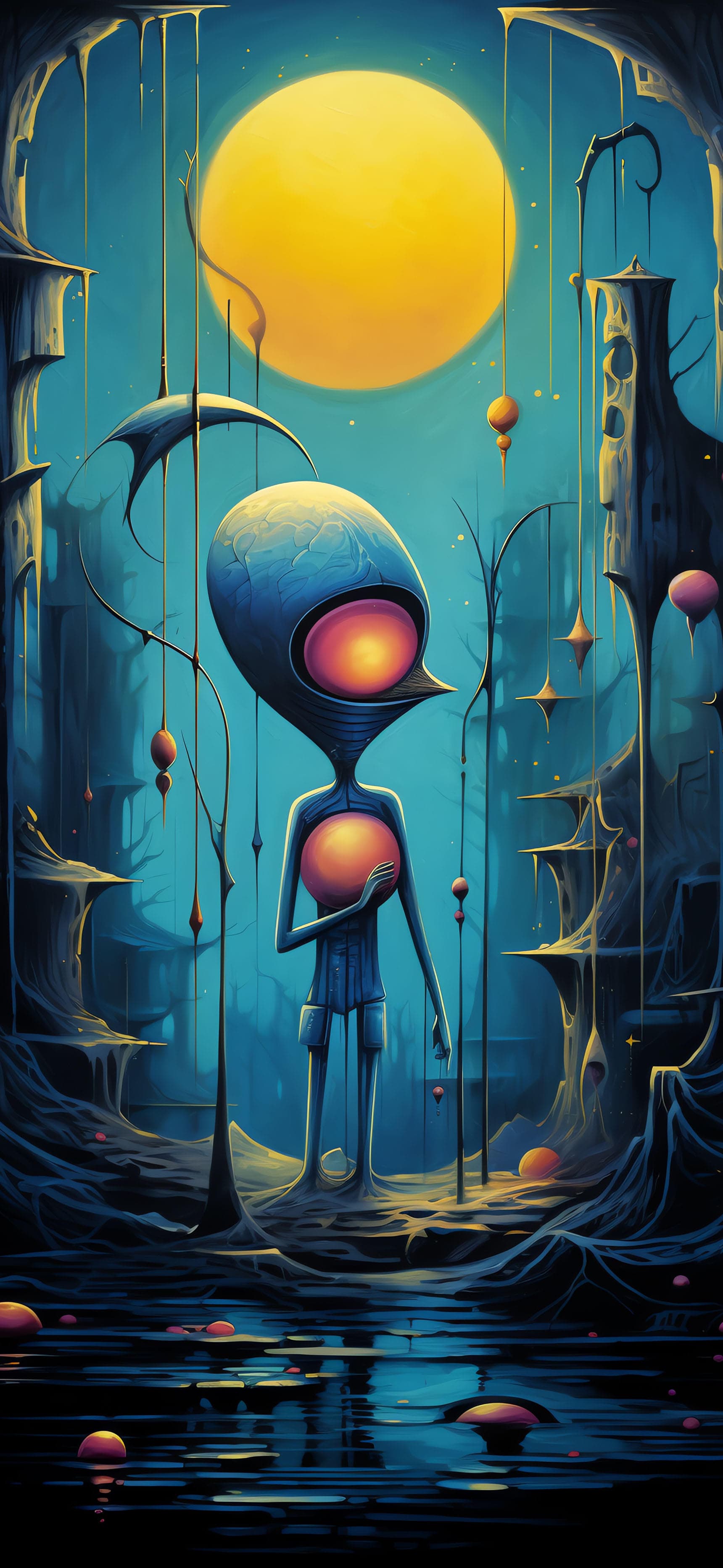 Alien Moon Dream - Pro phone wallpaper