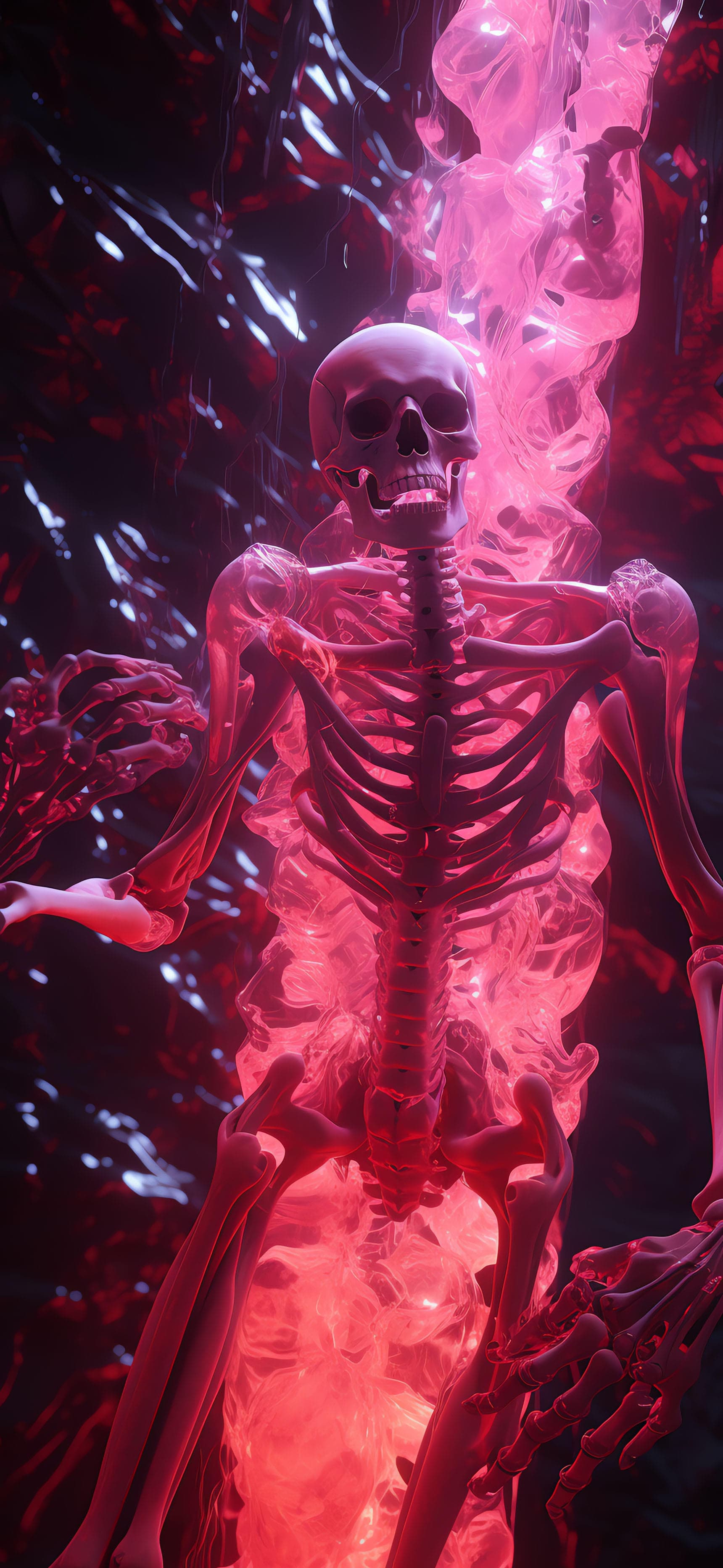 Ethereal Pink Skeleton - Pro phone wallpaper