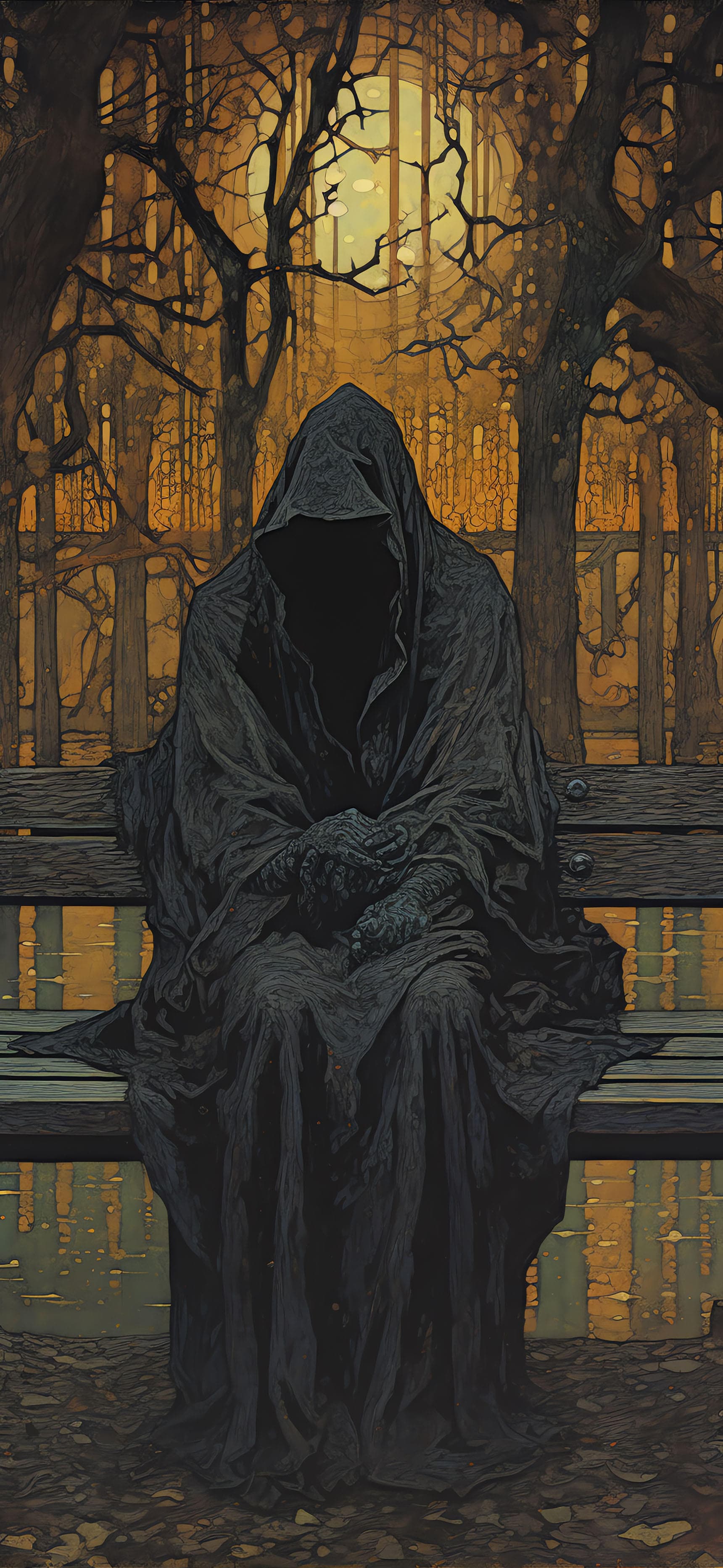 Grim Bench Sitter - Pro phone wallpaper
