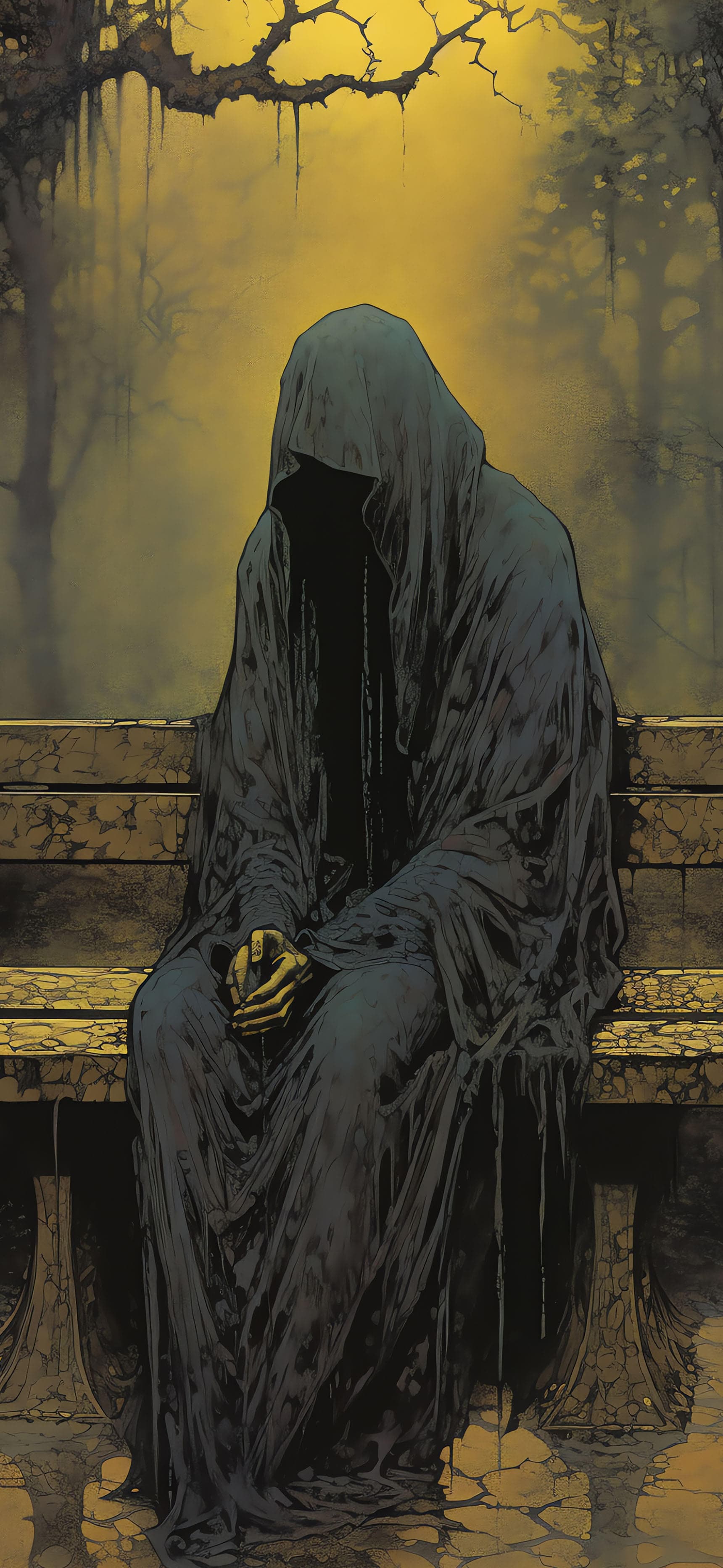 Grim Bench Sitter - Pro phone wallpaper