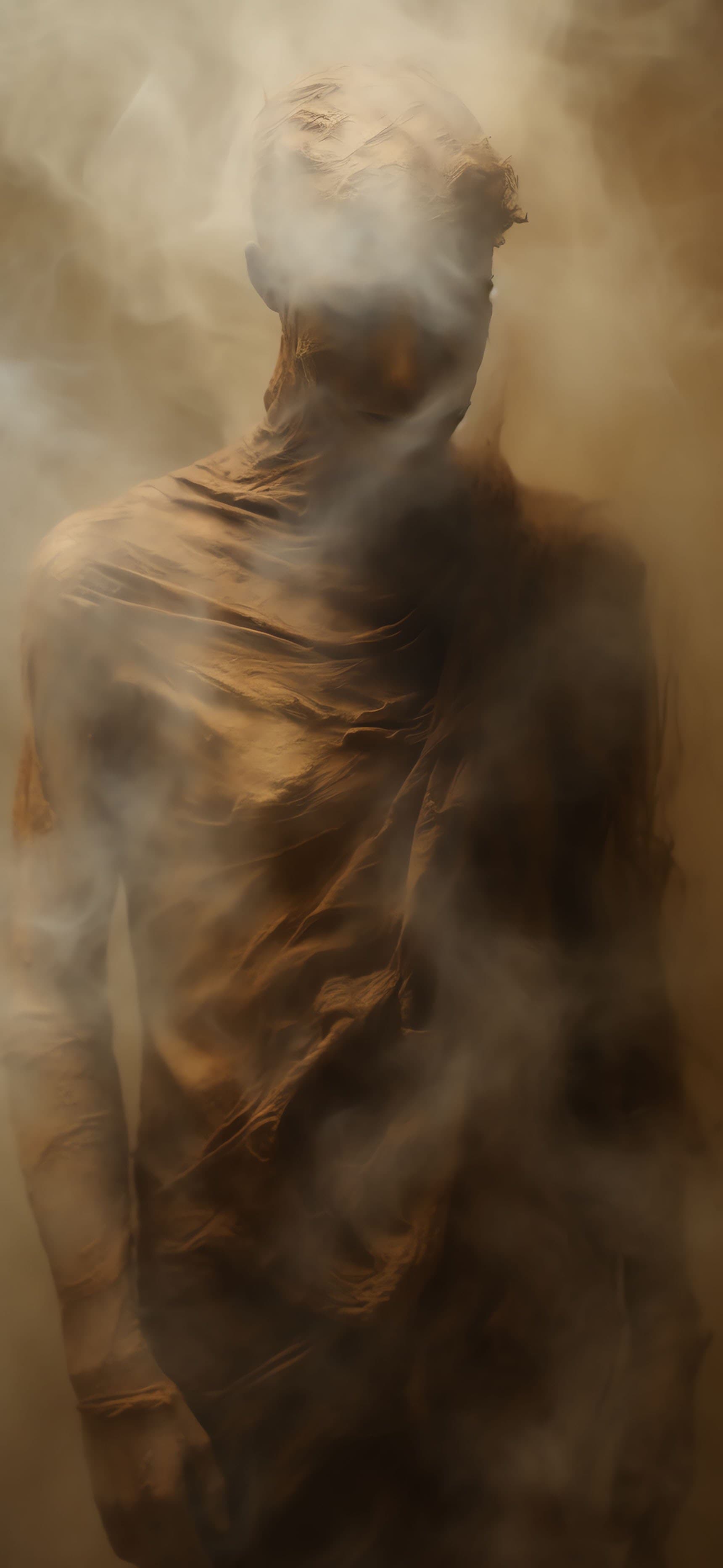Smoky Figure Portrait - Pro phone wallpaper