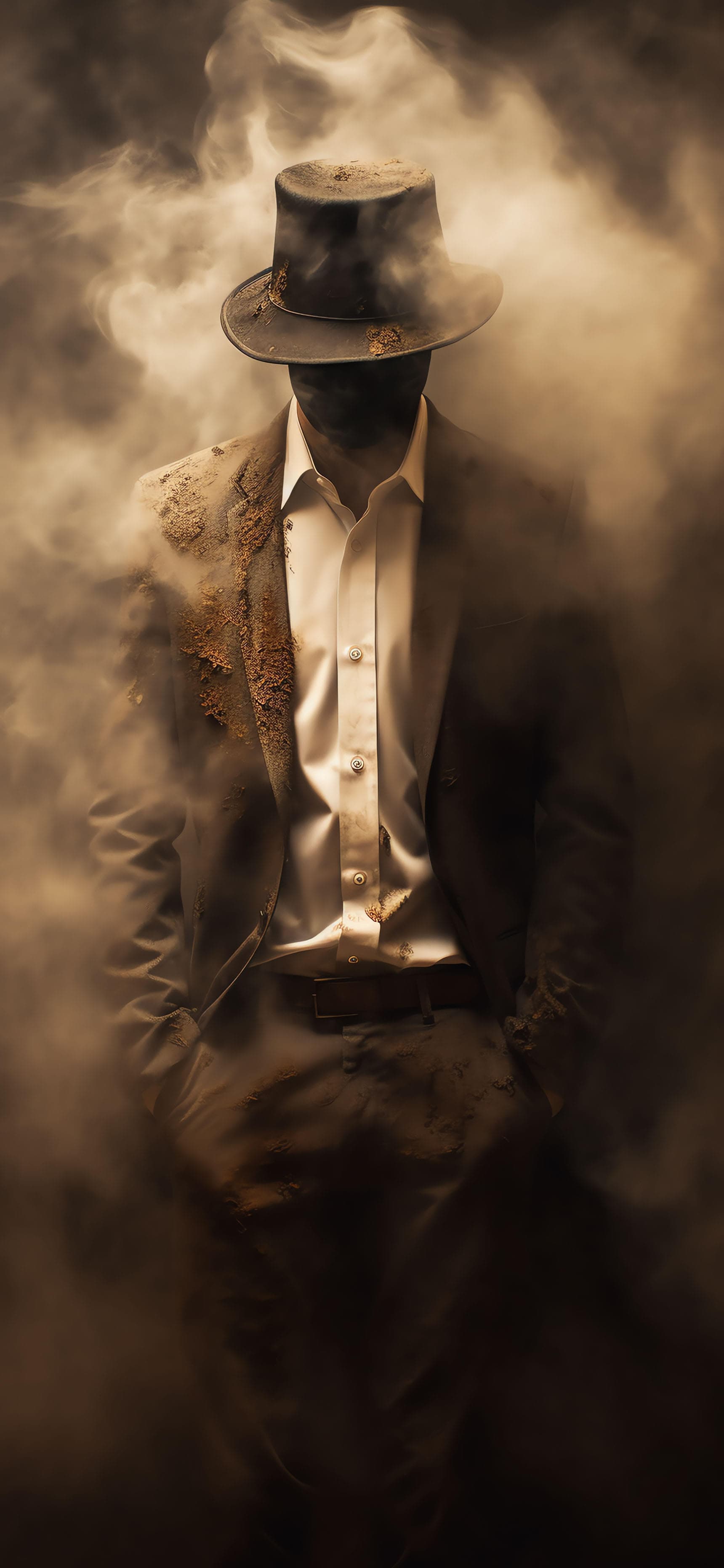 Dusty Mysterious Man - Pro phone wallpaper