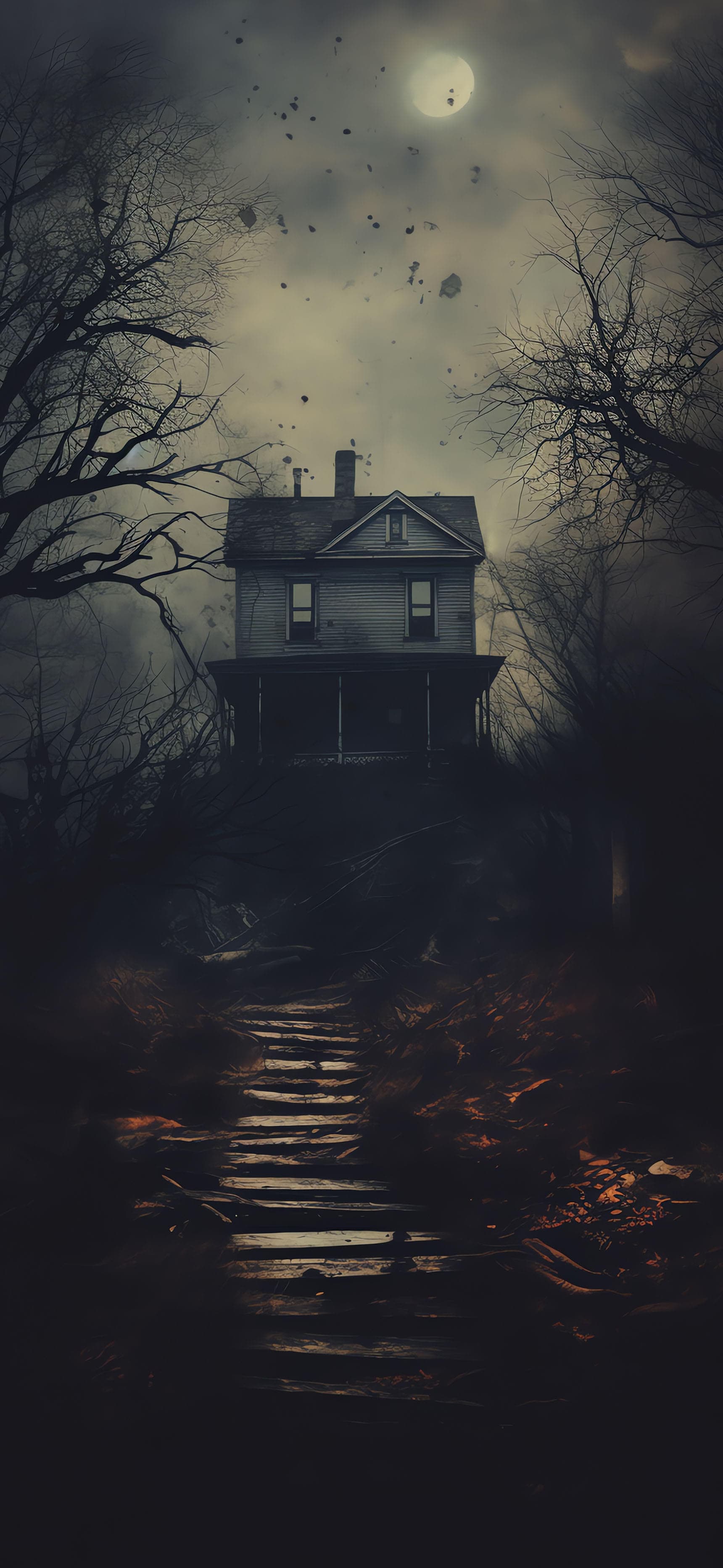 Hilltop Haunted House - Pro phone wallpaper