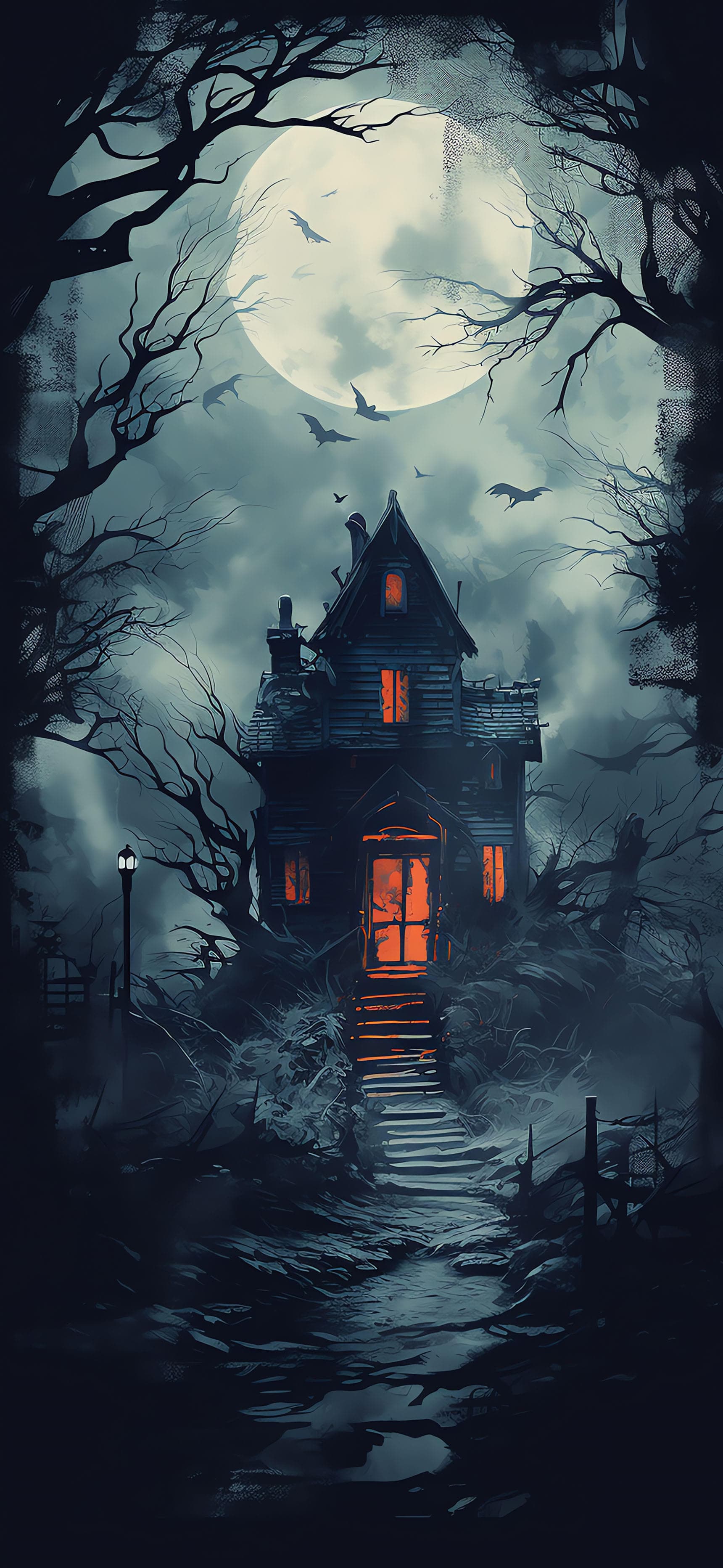 Haunted Moonlight Manor - Pro phone wallpaper