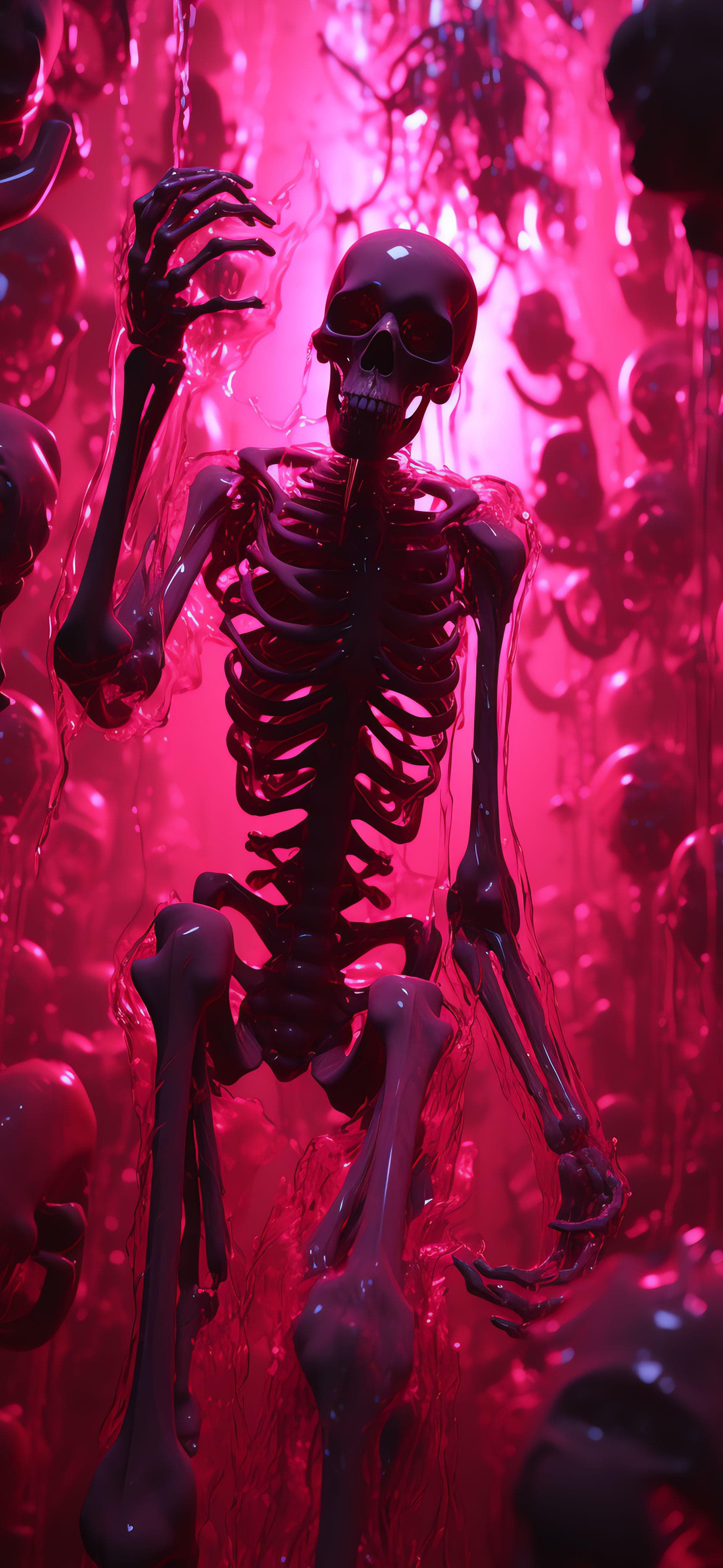 Crimson Skull Chamber - Pro phone wallpaper