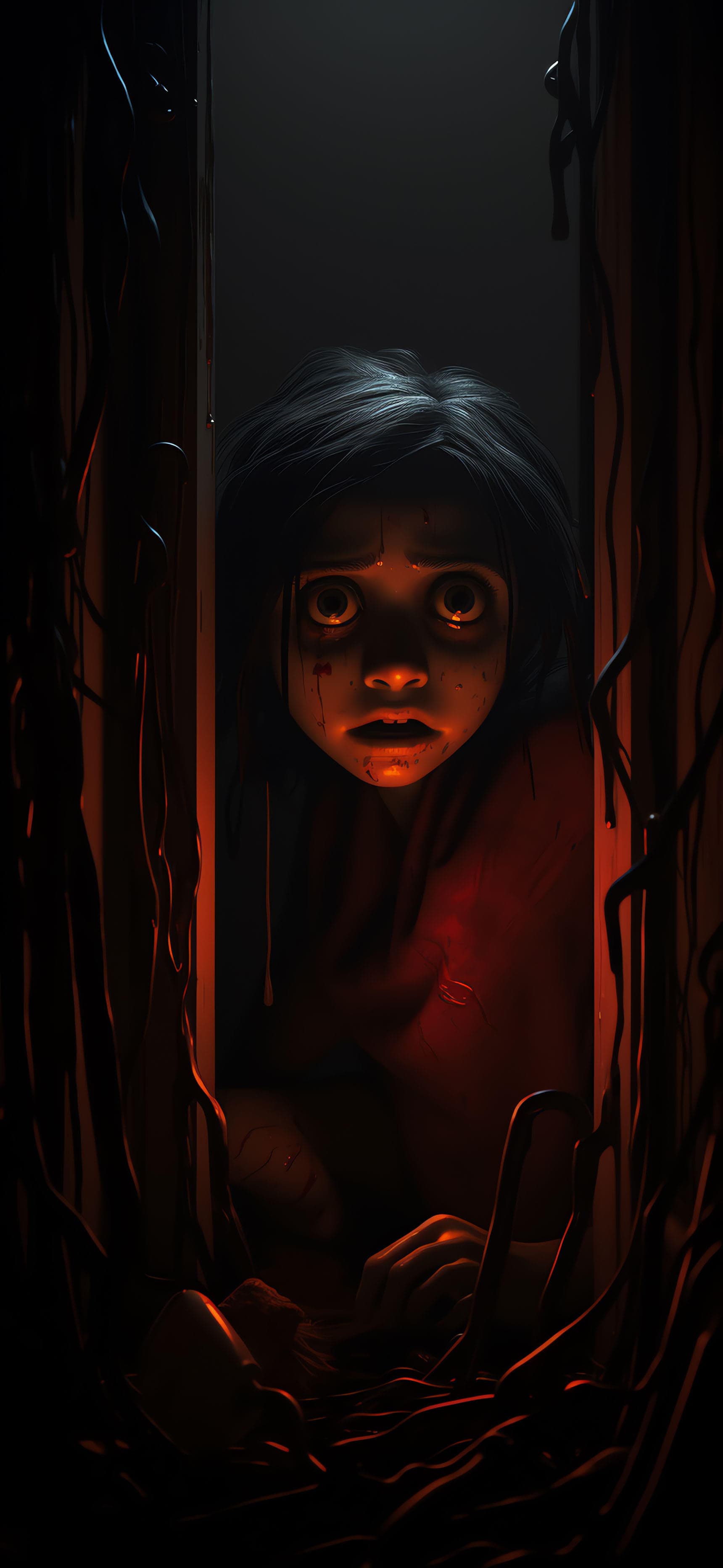 Trapped Child Fear - Pro phone wallpaper