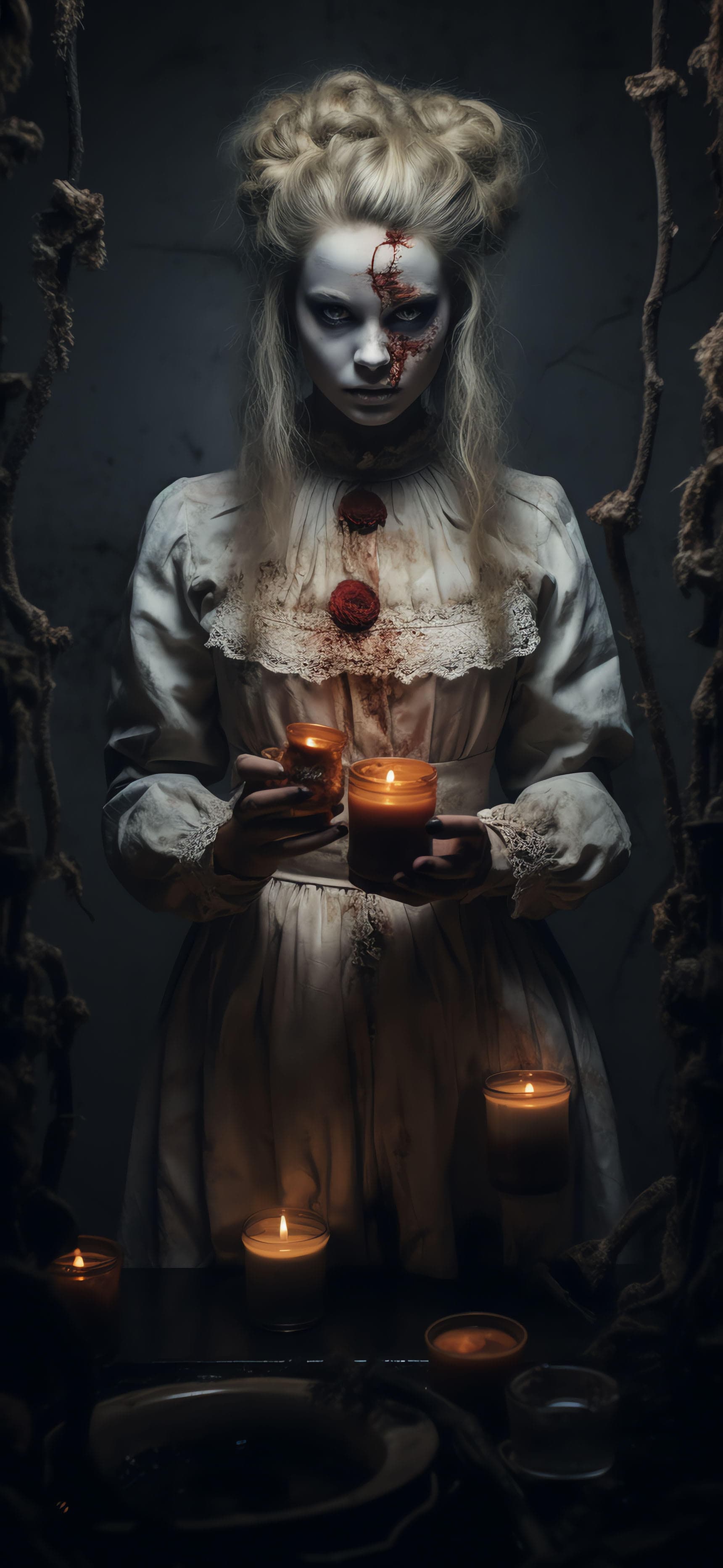 Creepy Candle Ritual - Pro phone wallpaper