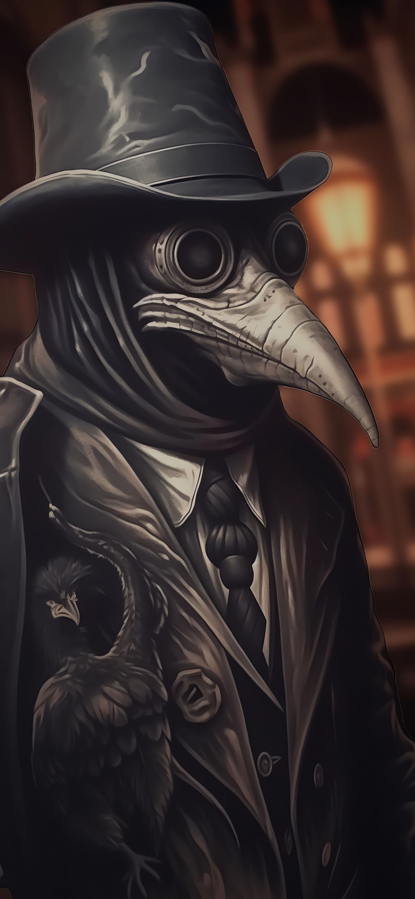 Plague Doctor Portrait - Pro phone wallpaper