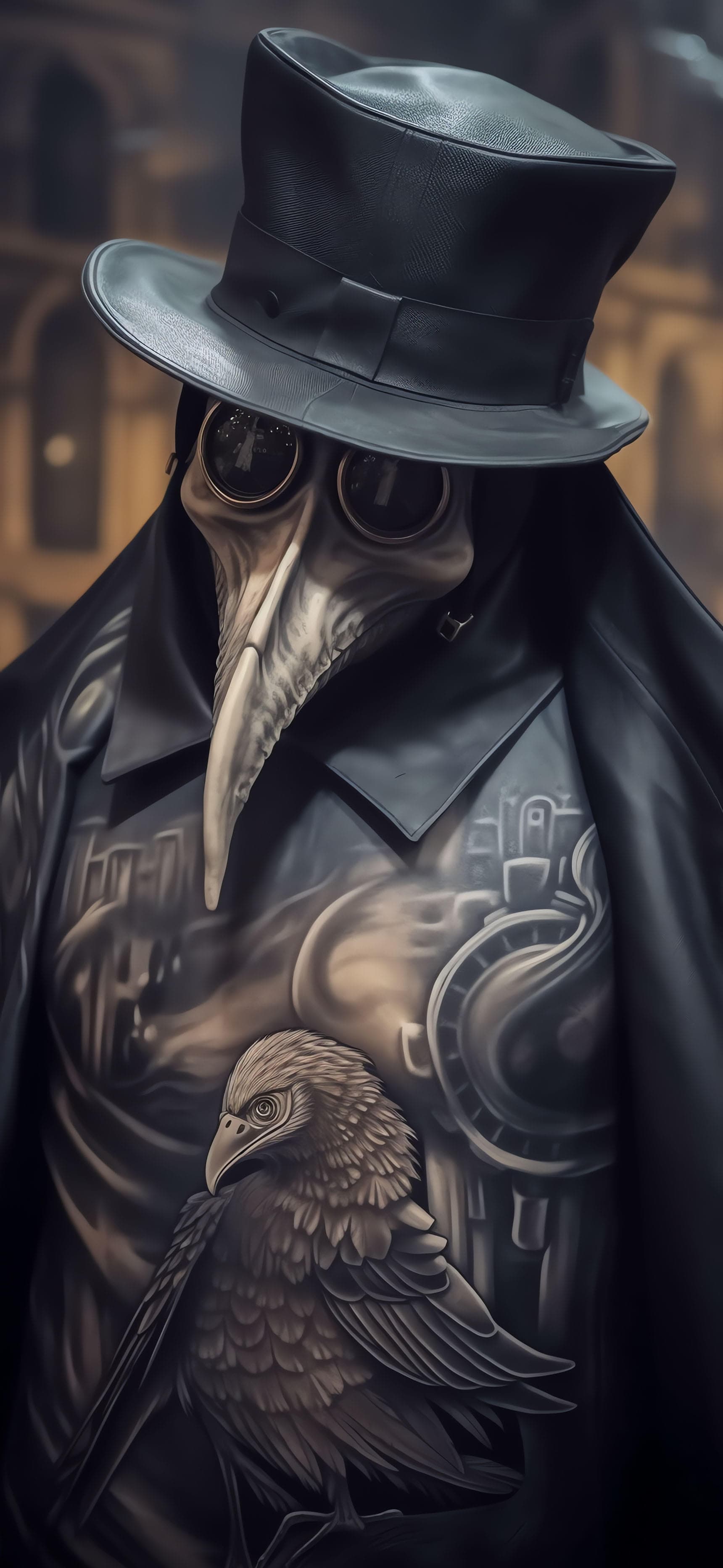 Plague Doctor Portrait - Pro phone wallpaper