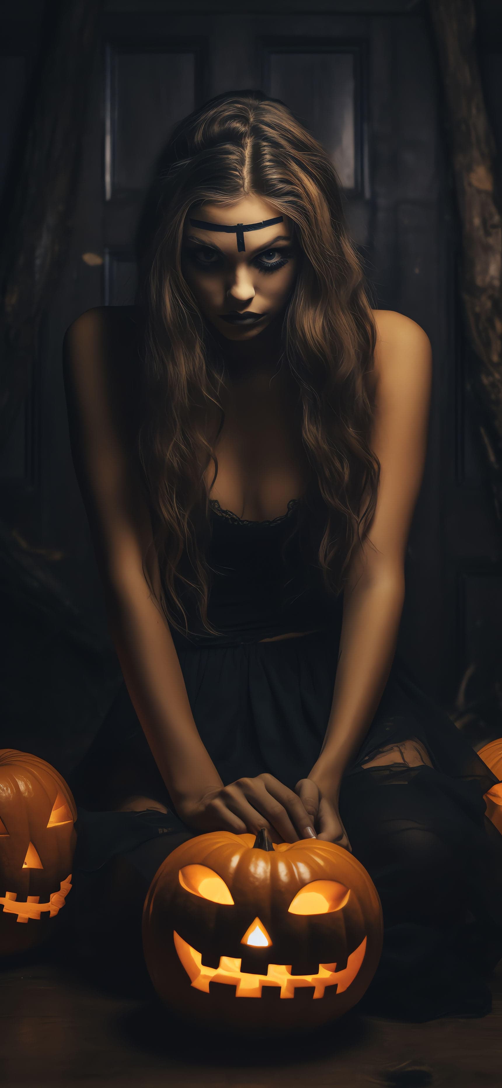 Pumpkin Witch - Pro phone wallpaper