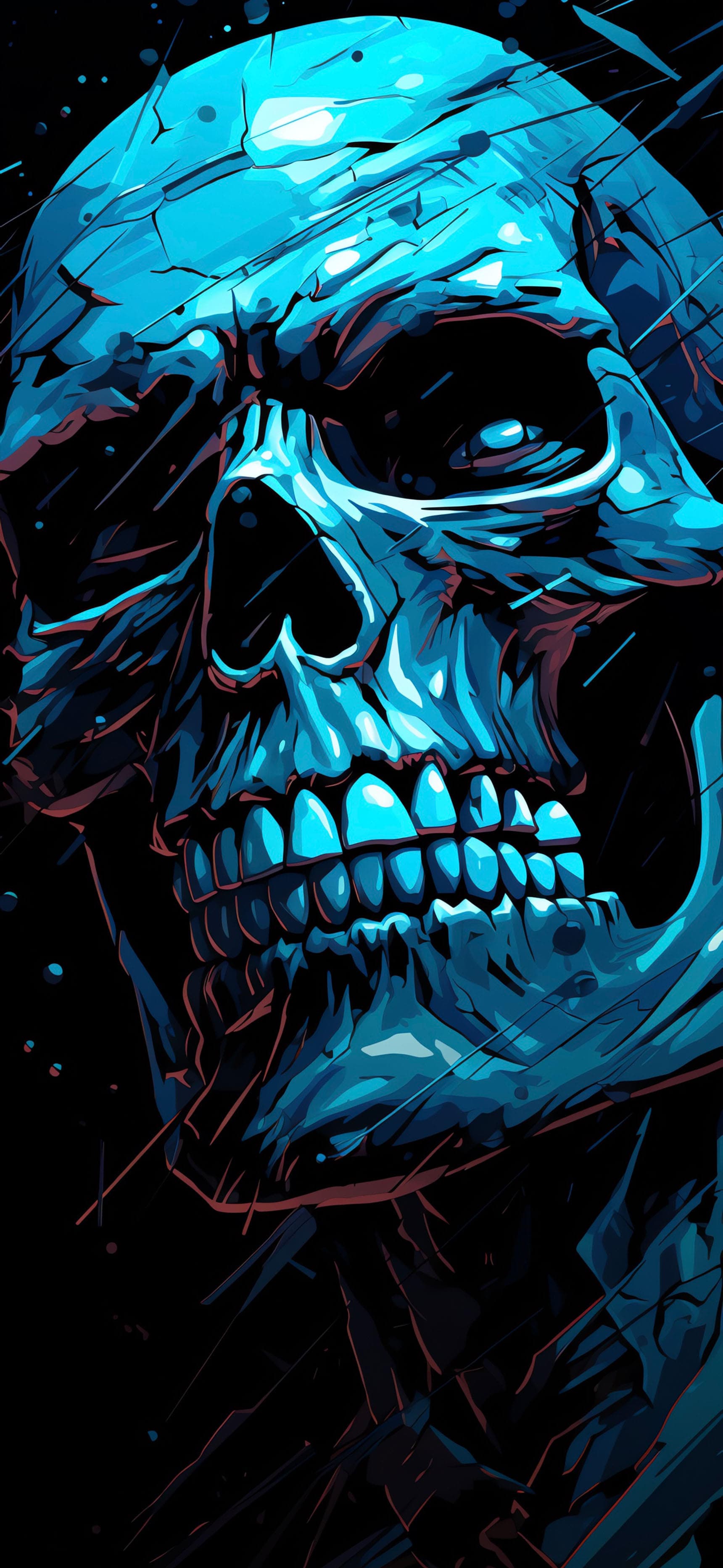 Electric Skull Close-up - Pro phone wallpaper