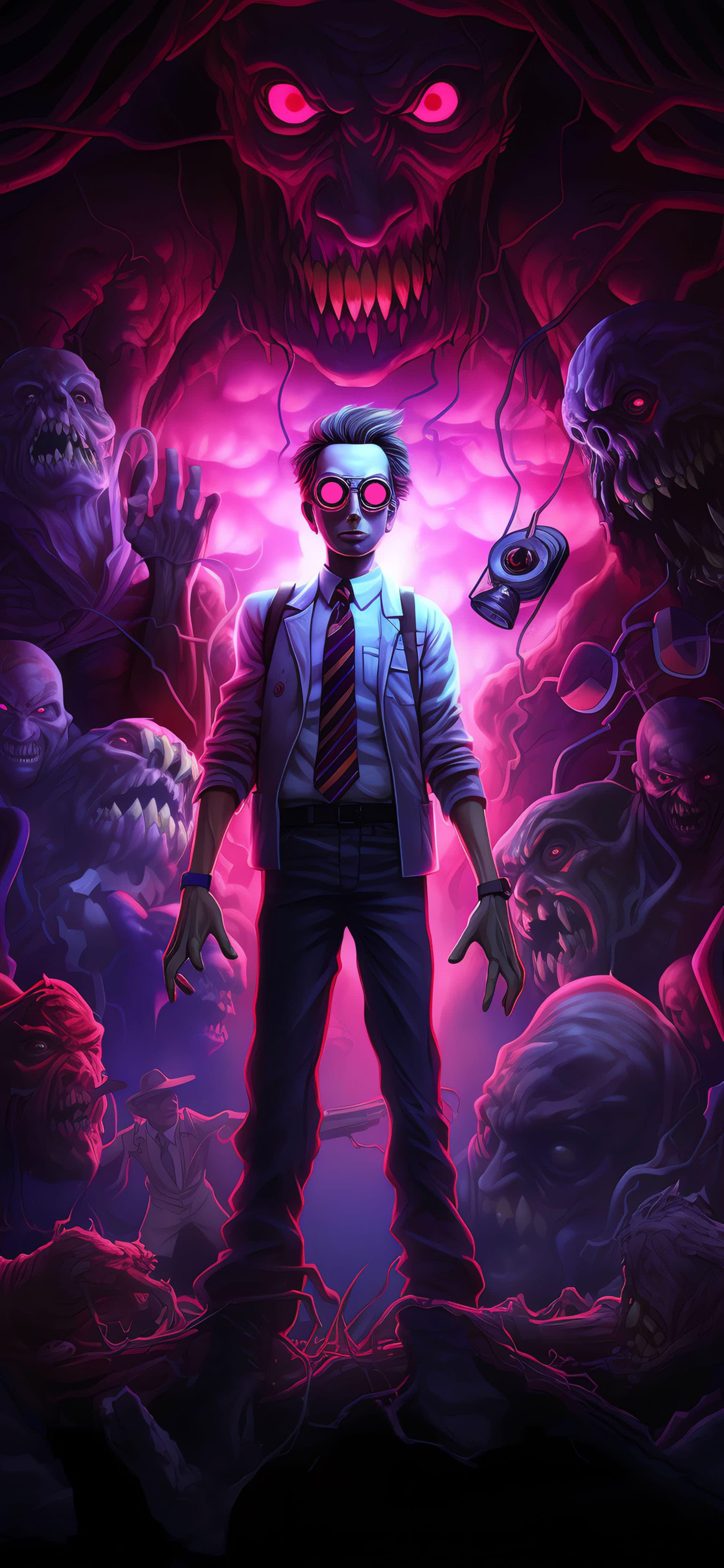 Horror Investigator Scene - Pro phone wallpaper