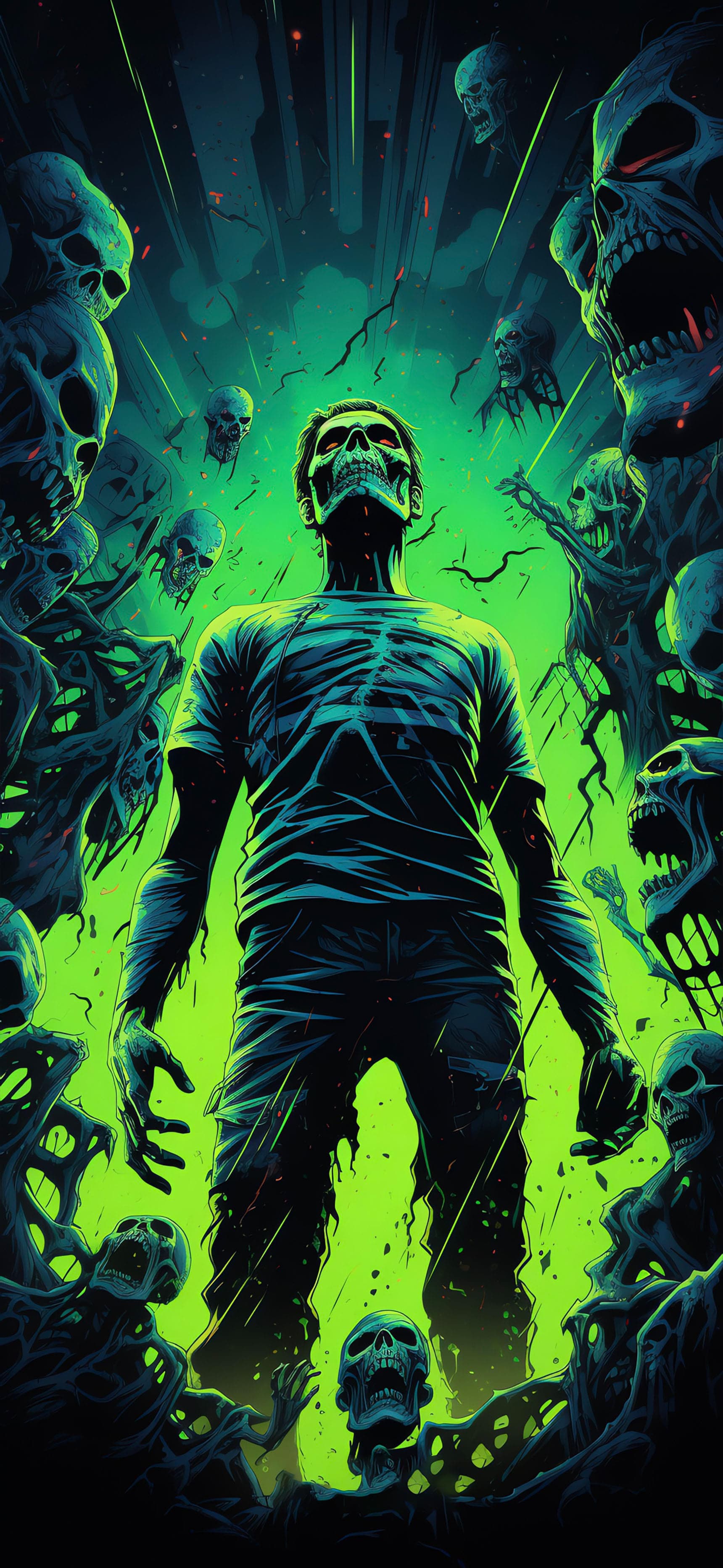 Toxic Zombie Horde - Pro phone wallpaper