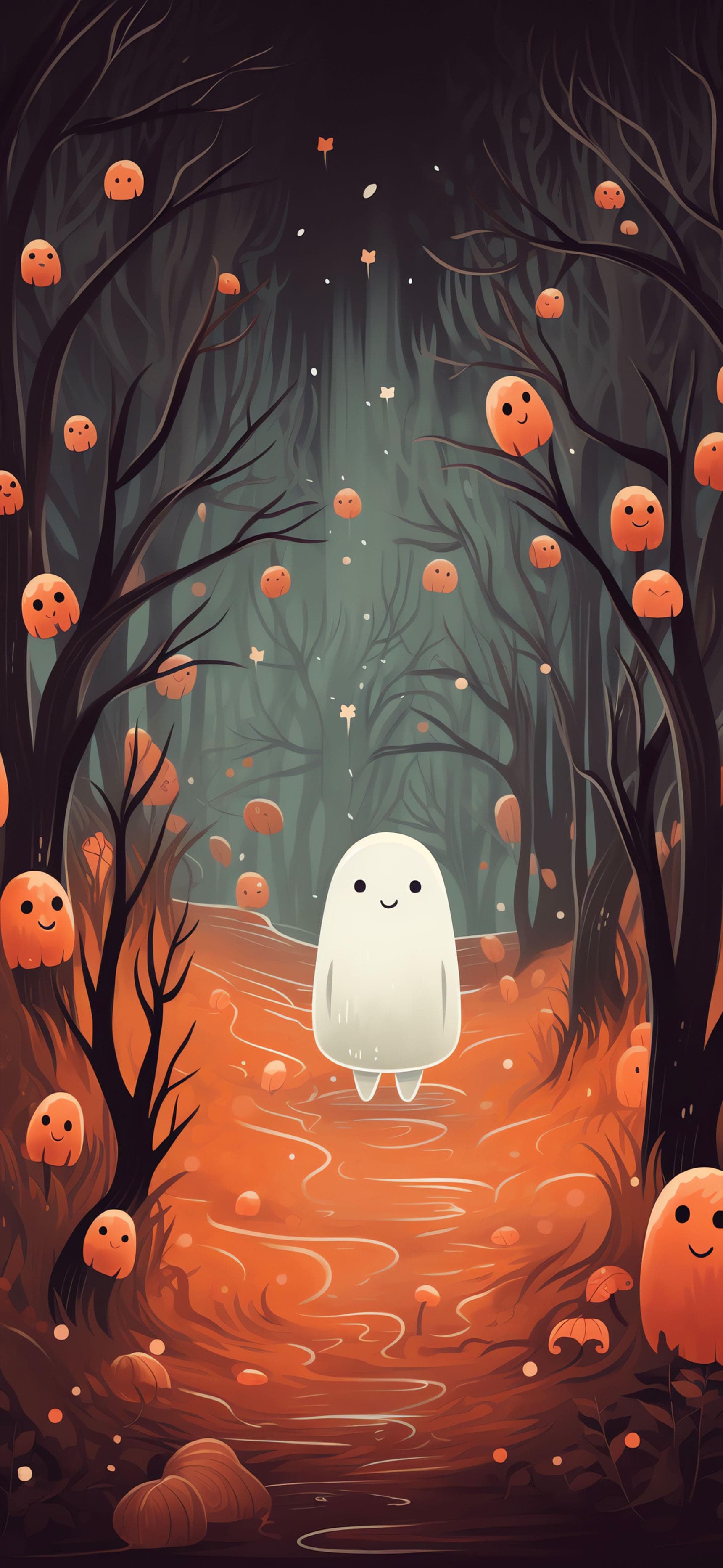 Ghostly Forest - Pro phone wallpaper