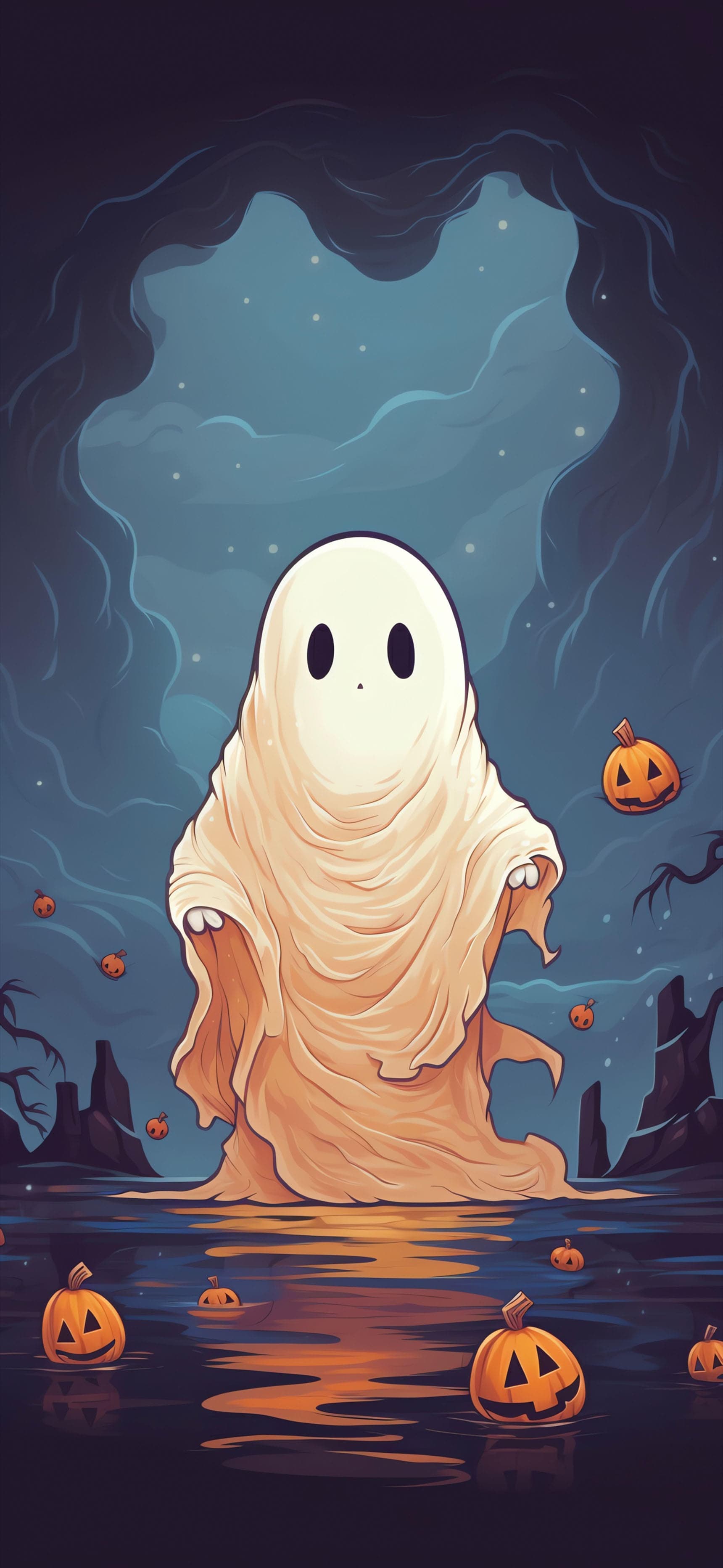 Friendly Ghost Party - Pro phone wallpaper