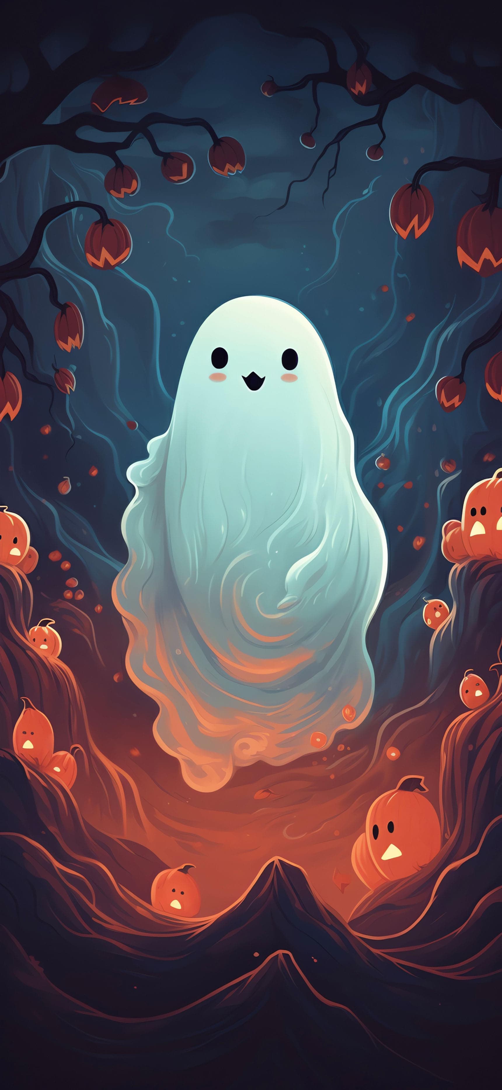 Cute Ghost - Pro phone wallpaper