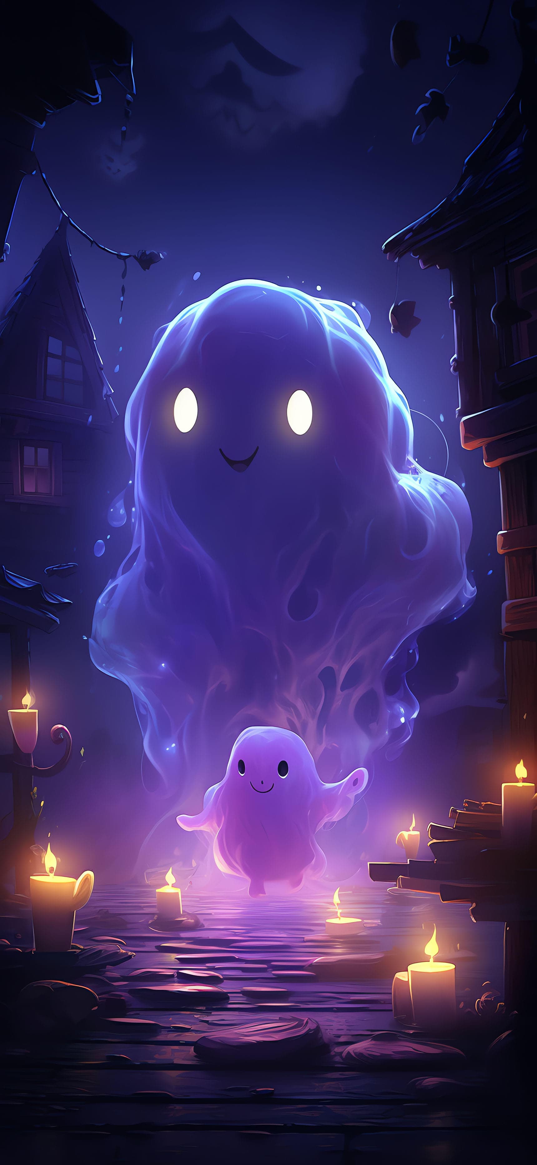 Cute Ghost Town - Pro phone wallpaper