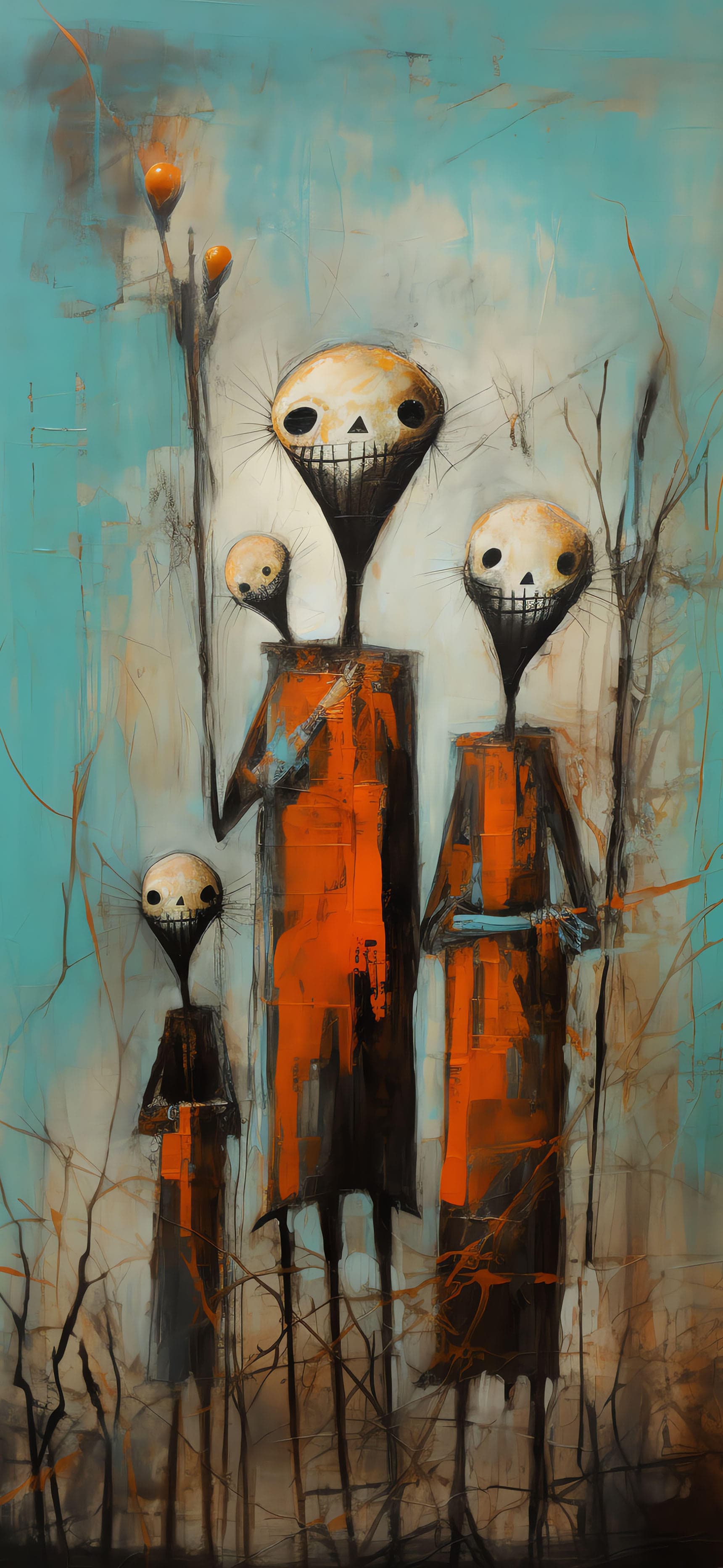 Spooky Family Portrait - Pro phone wallpaper