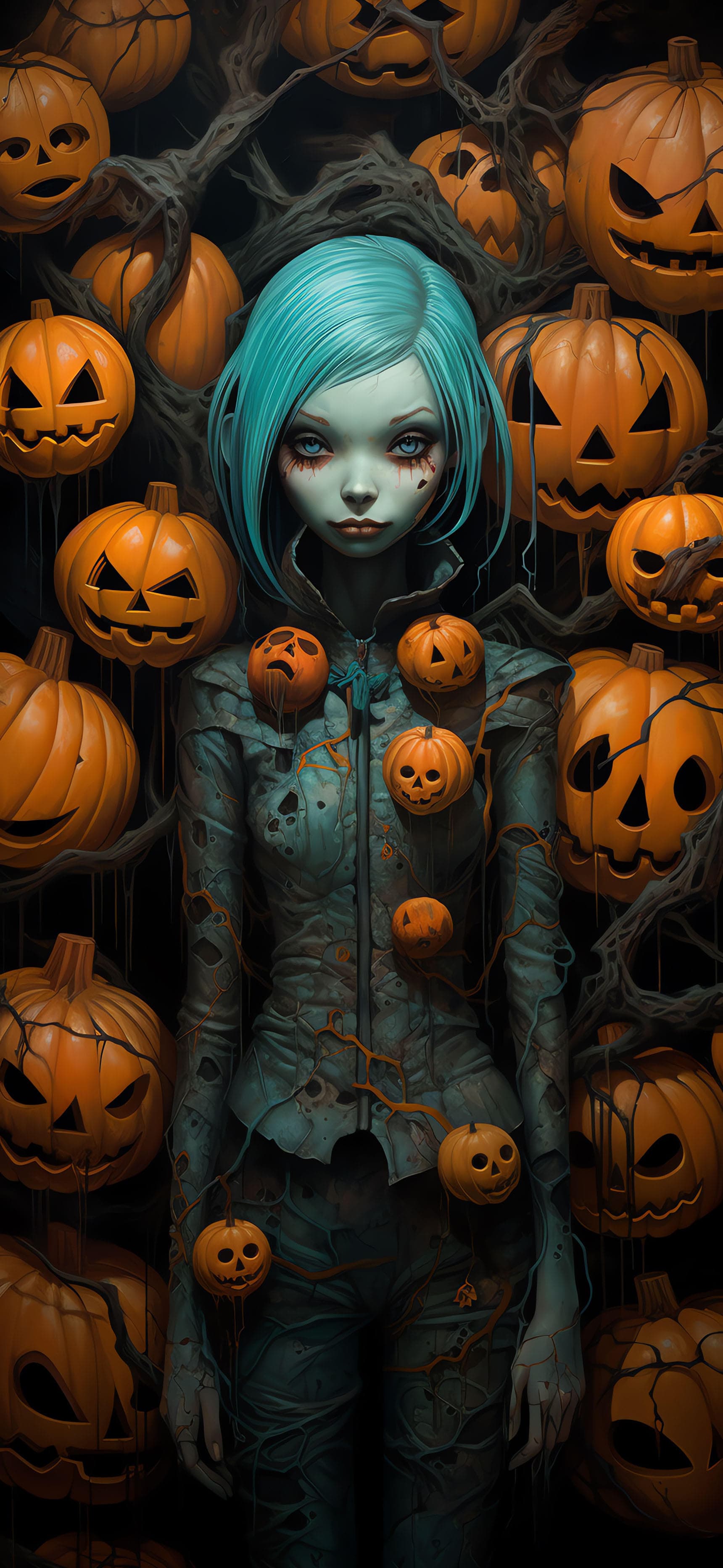 Pumpkin Patch Girl - Pro phone wallpaper