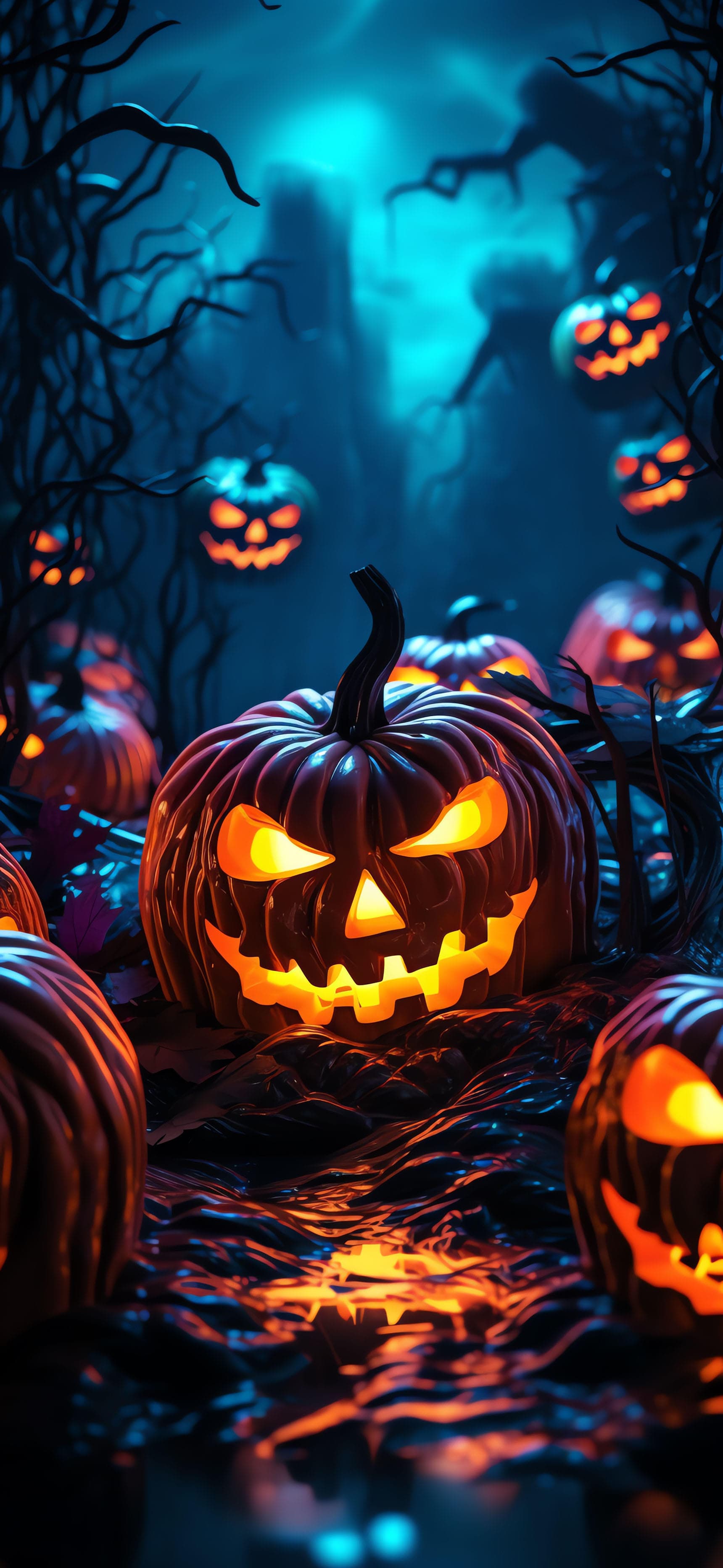 Pumpkin Patch Night - Pro phone wallpaper