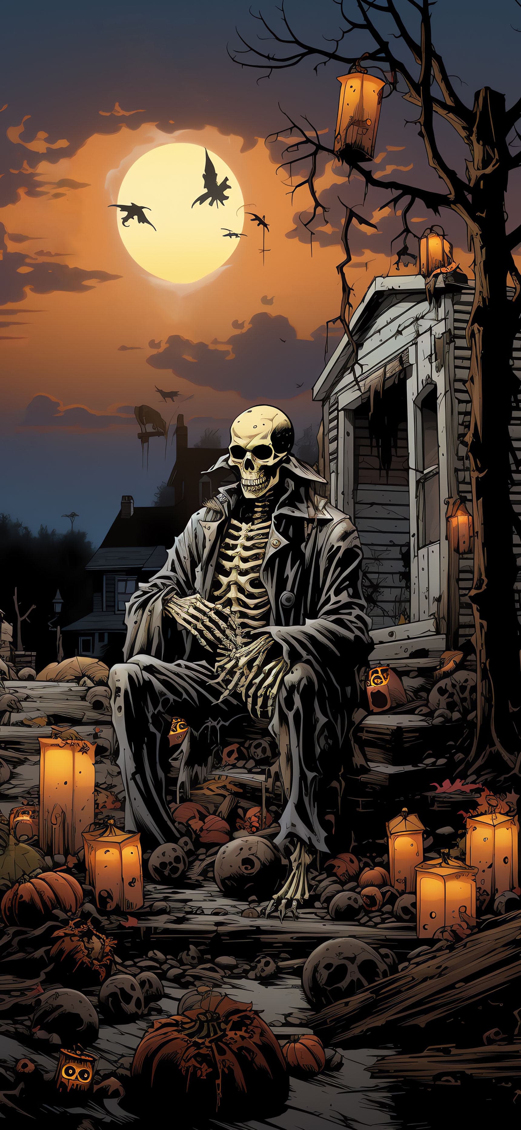 Halloween Skeleton Watch - Pro phone wallpaper