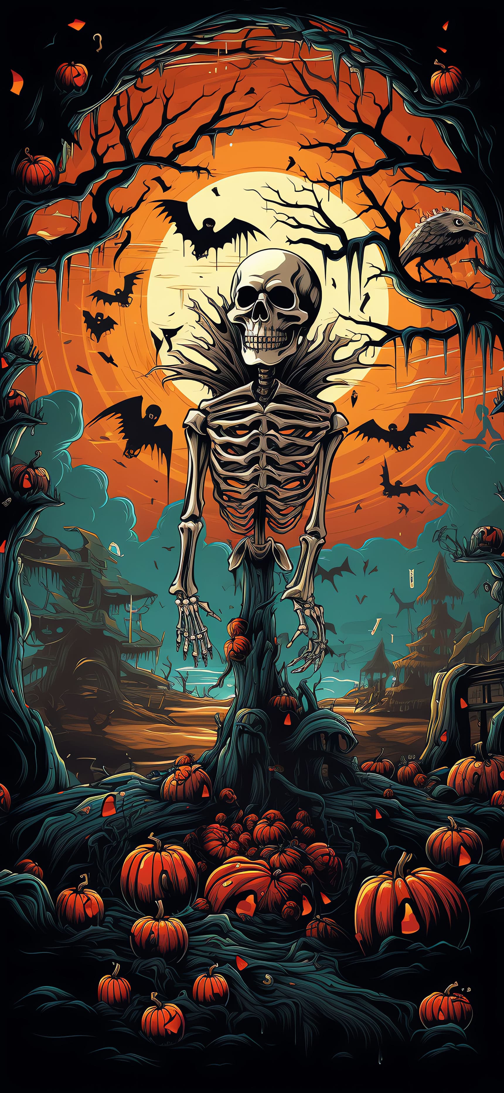 Pumpkin Patch Horror - Pro phone wallpaper