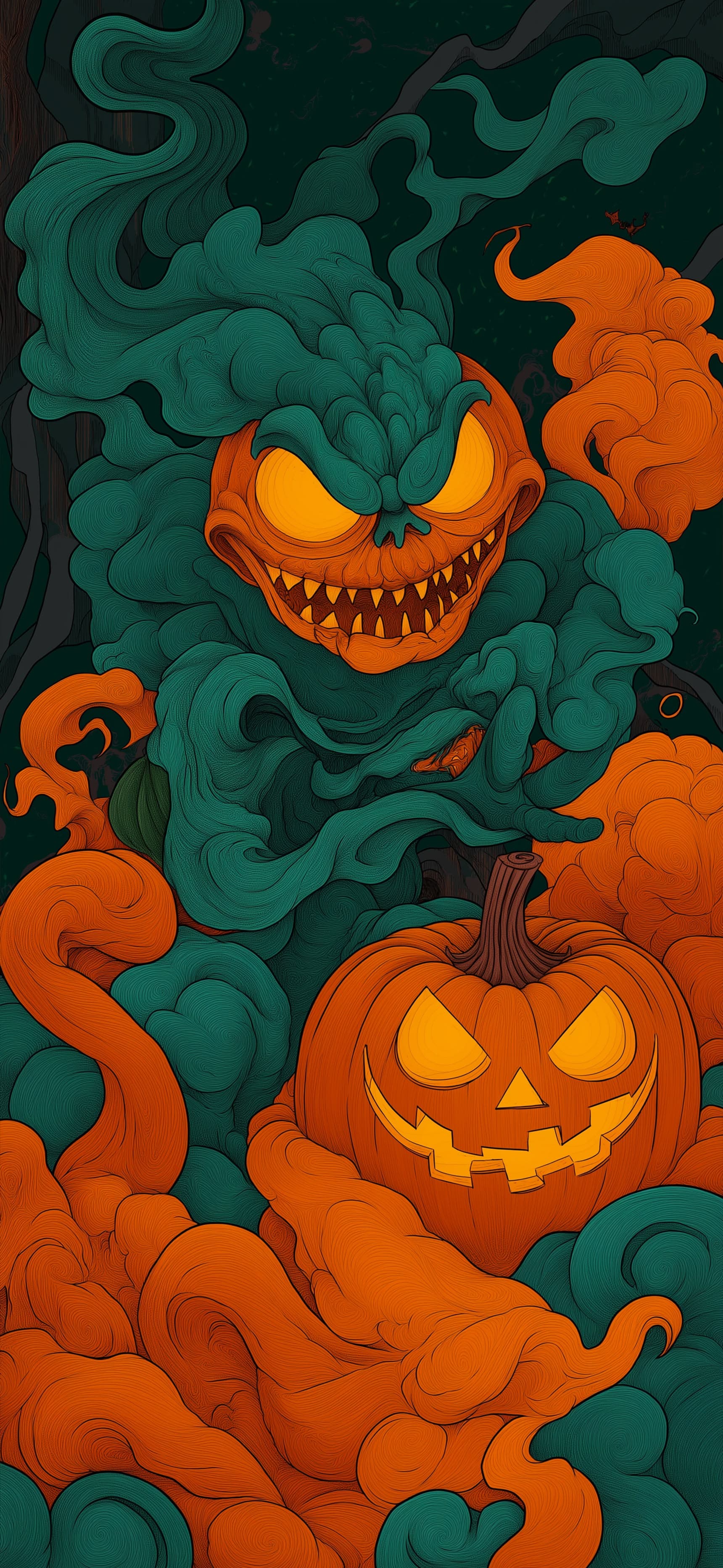 Smoke of the Pumpkins - Pro phone wallpaper