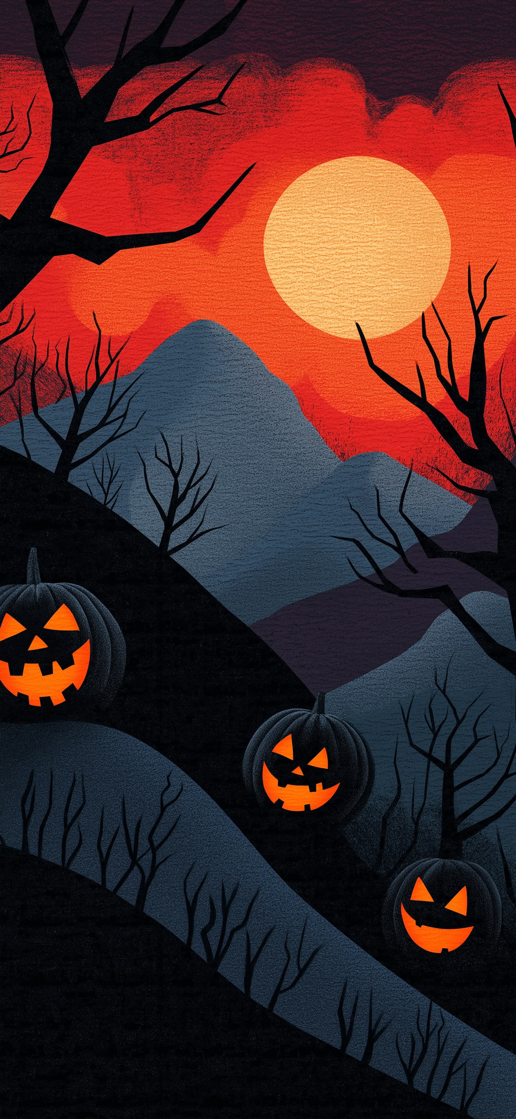 Haunted Hill Glow - Pro phone wallpaper