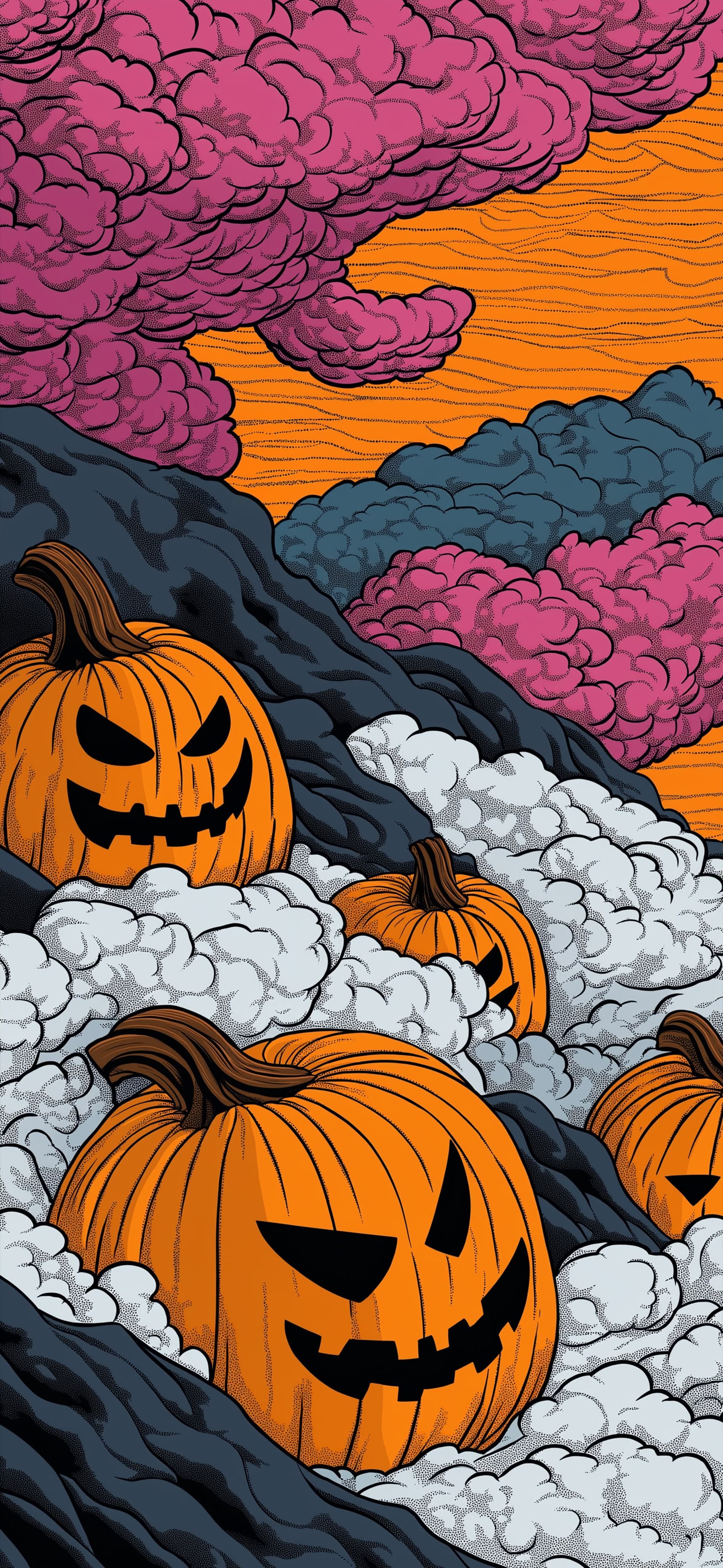 March of the Pumpkins - Pro phone wallpaper