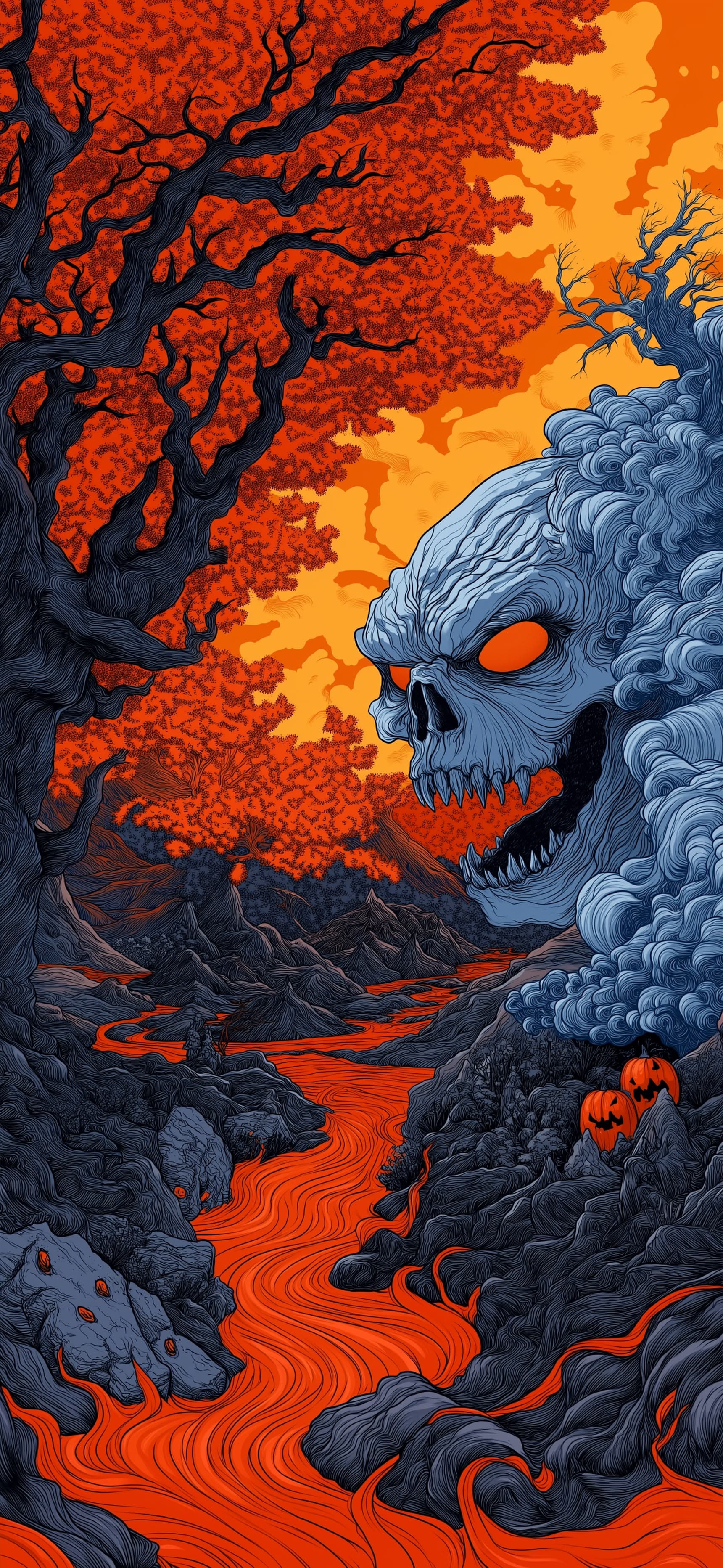 Lava Woods Demon - Pro phone wallpaper
