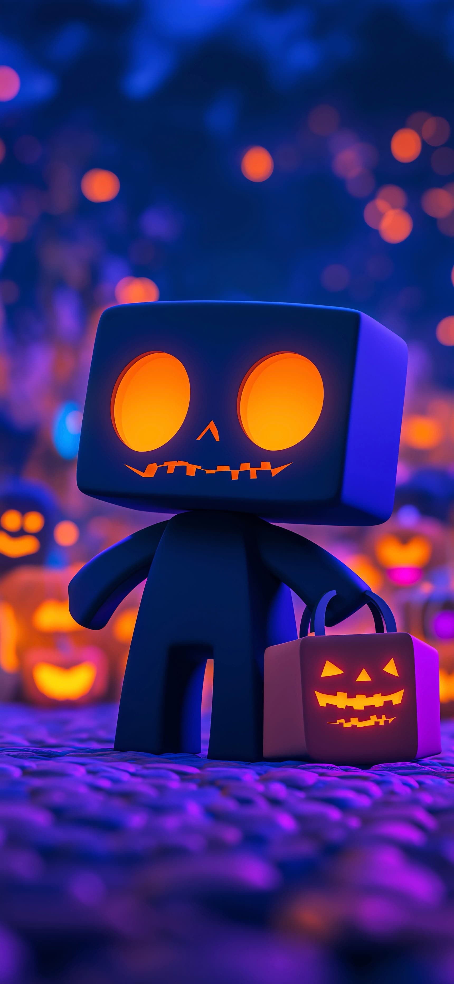 Neon Bot - Pro phone wallpaper