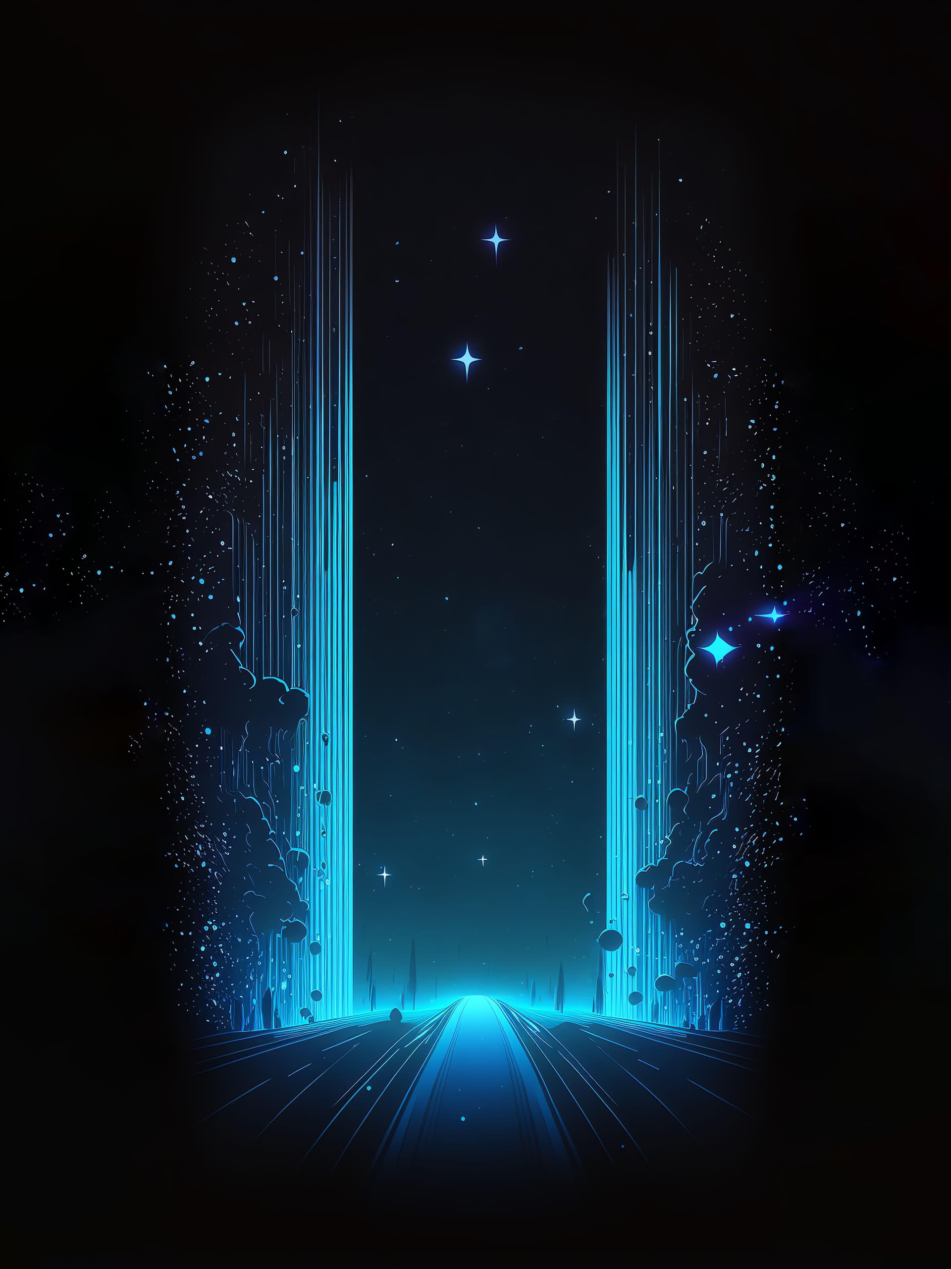Celestial Light Passage - Pro phone wallpaper