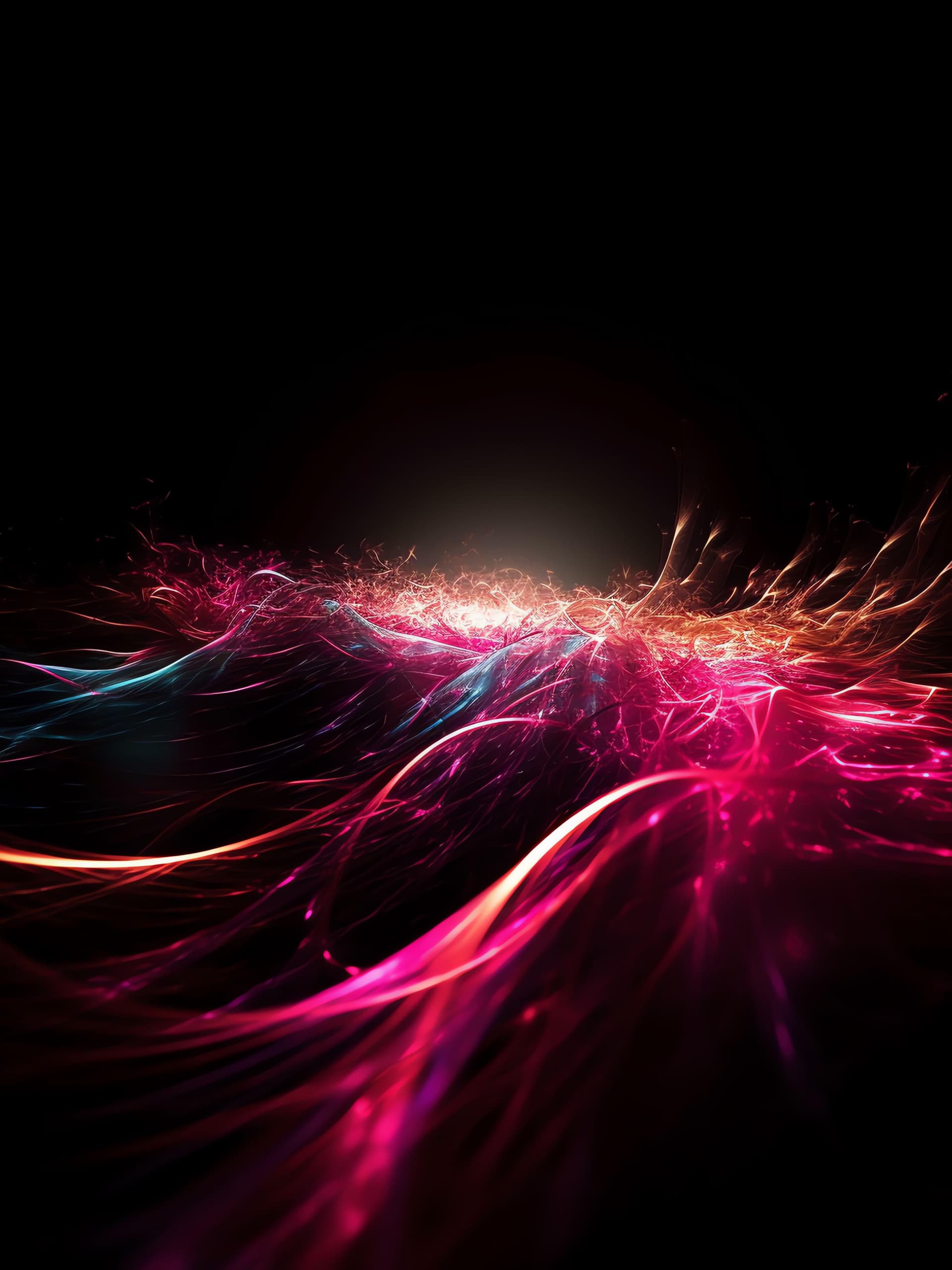 Crimson Energy Waves - Pro phone wallpaper