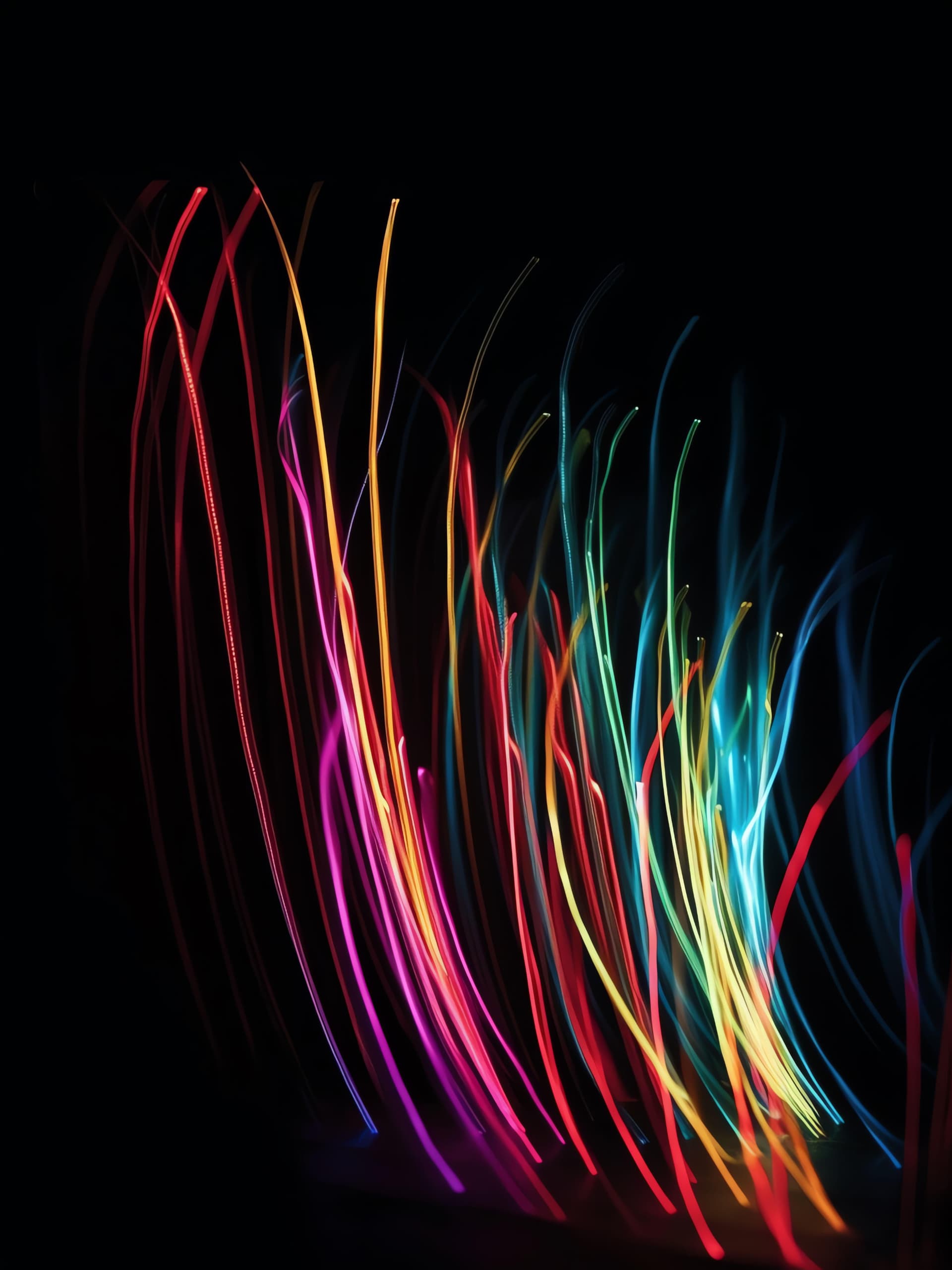 Chromatic Light Trails - Pro phone wallpaper