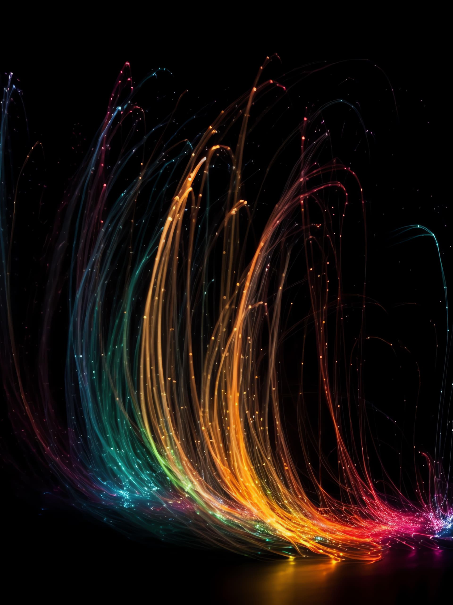 Colorful Light Streams - Pro phone wallpaper