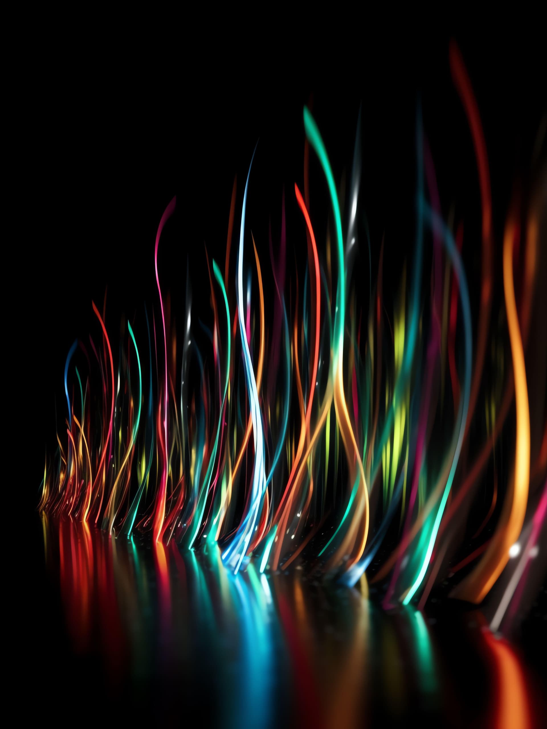 Chromatic Light Streams - Pro phone wallpaper