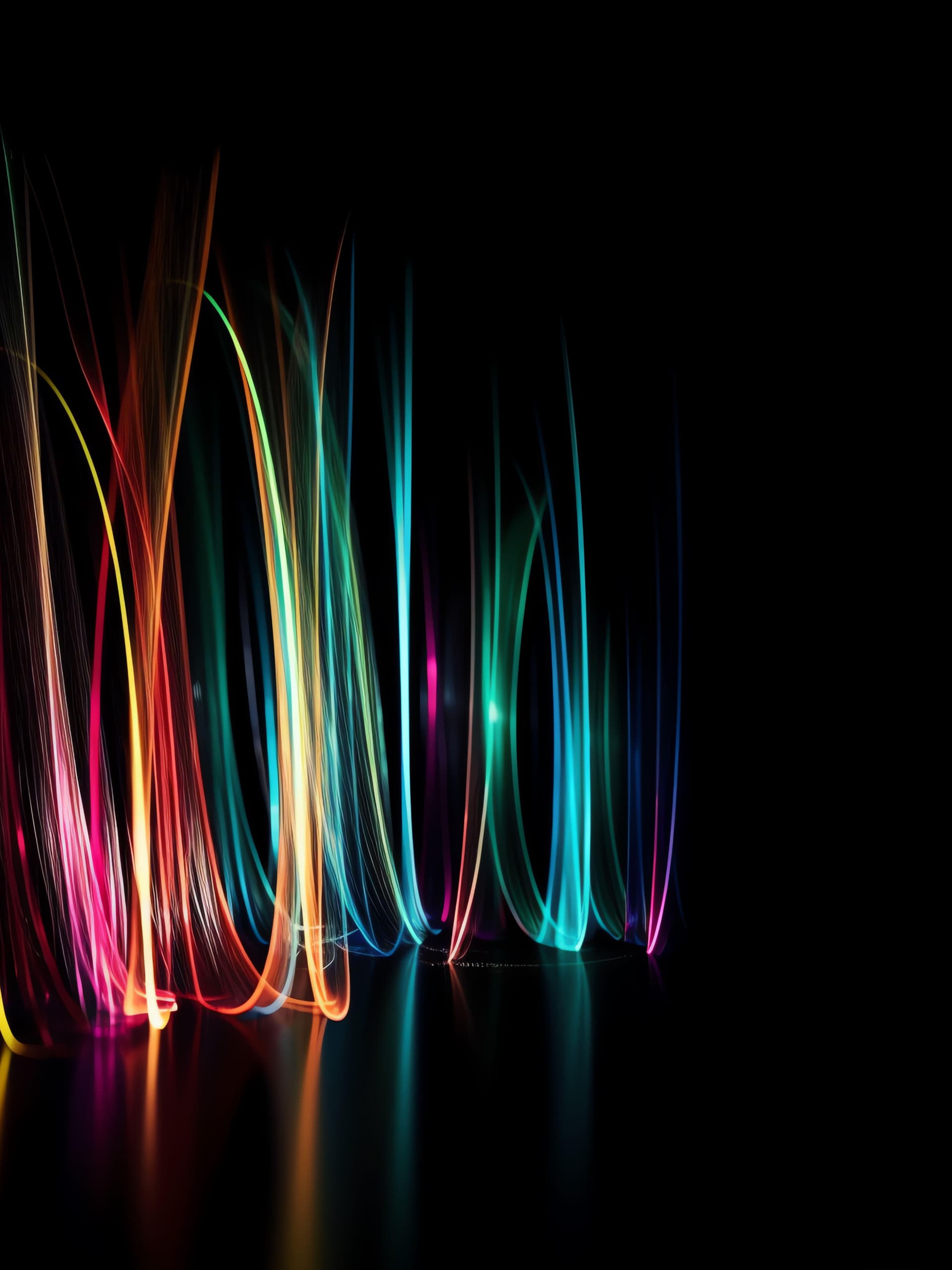 Chromatic Light Streaks - Pro phone wallpaper