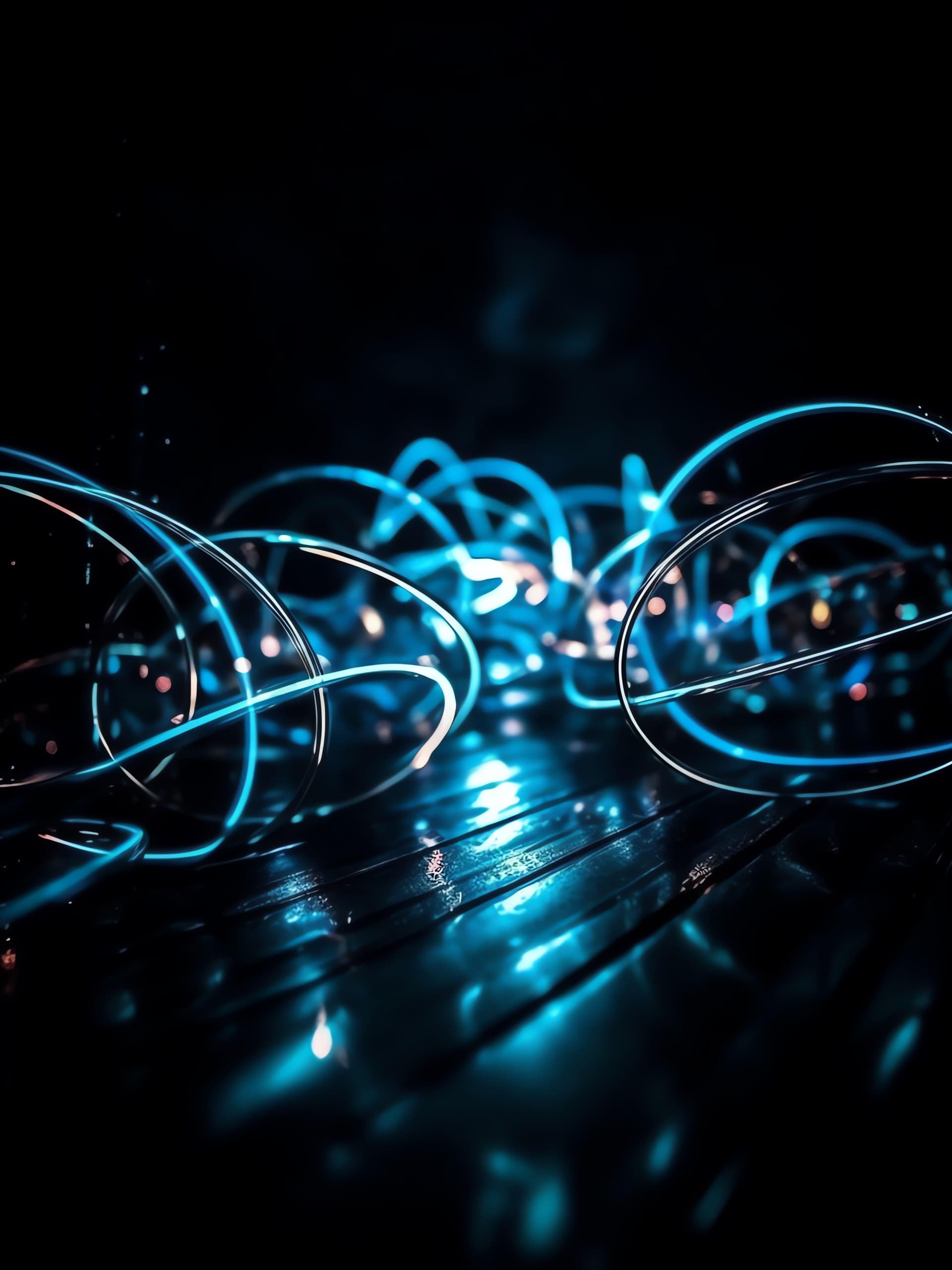 Entangled Light Wires - Pro phone wallpaper
