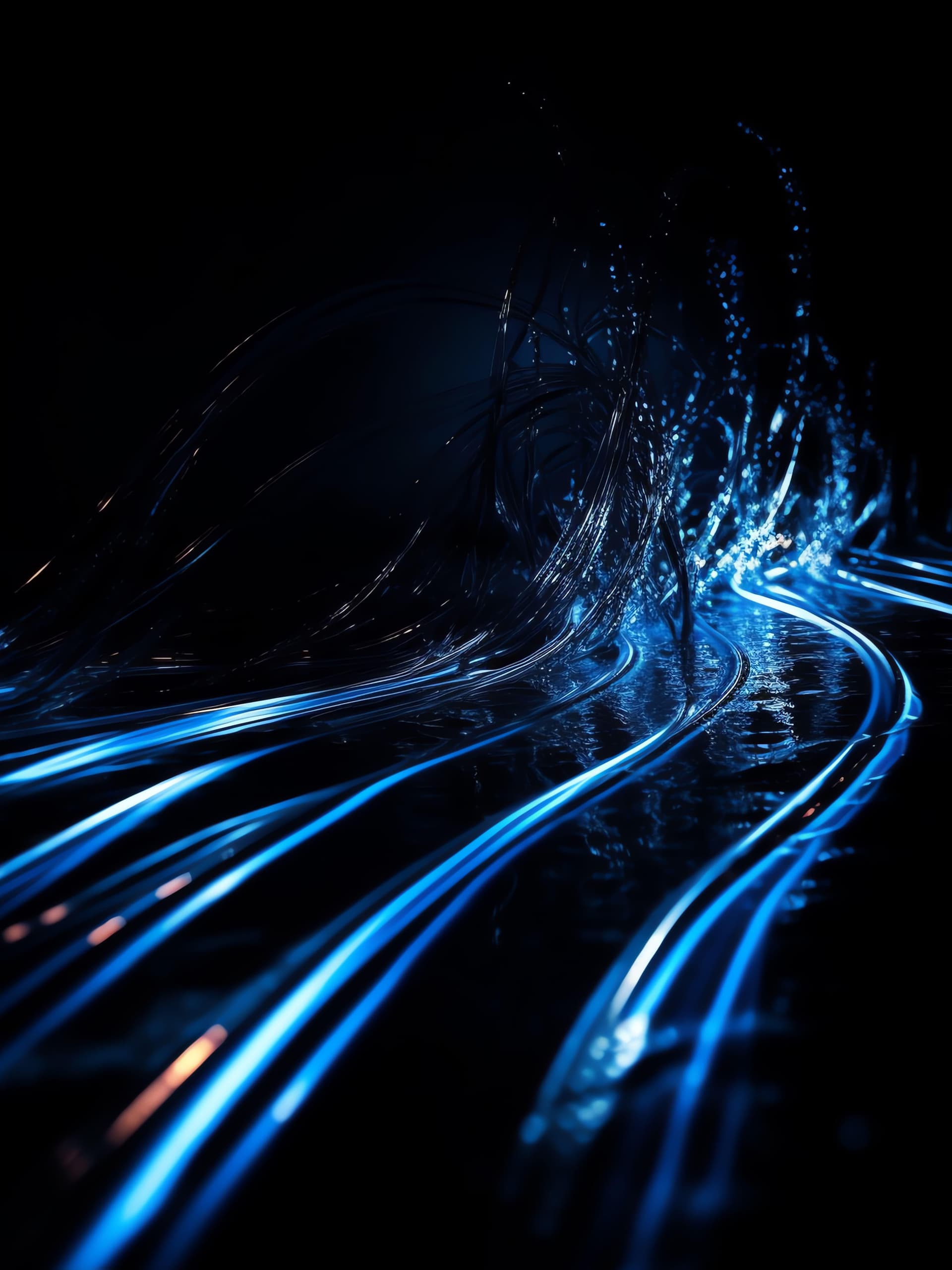 Electric Blue Flow - Pro phone wallpaper