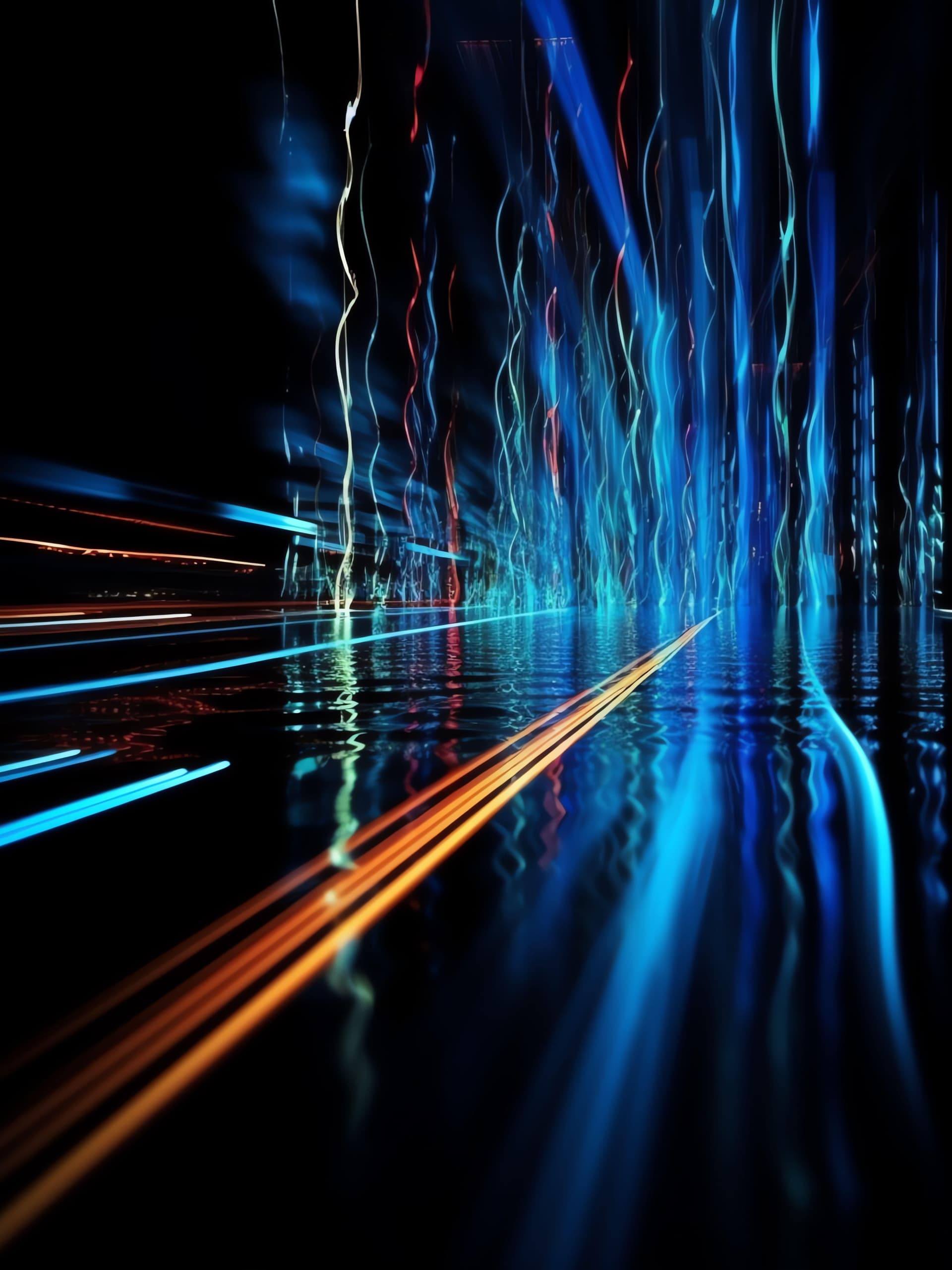 Aquatic Light Streams - Pro phone wallpaper